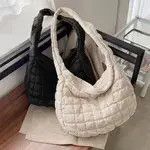 Japanese Brand Quilted puffer cream shoulder tote bag Size ONE SIZE - 5 Thumbnail