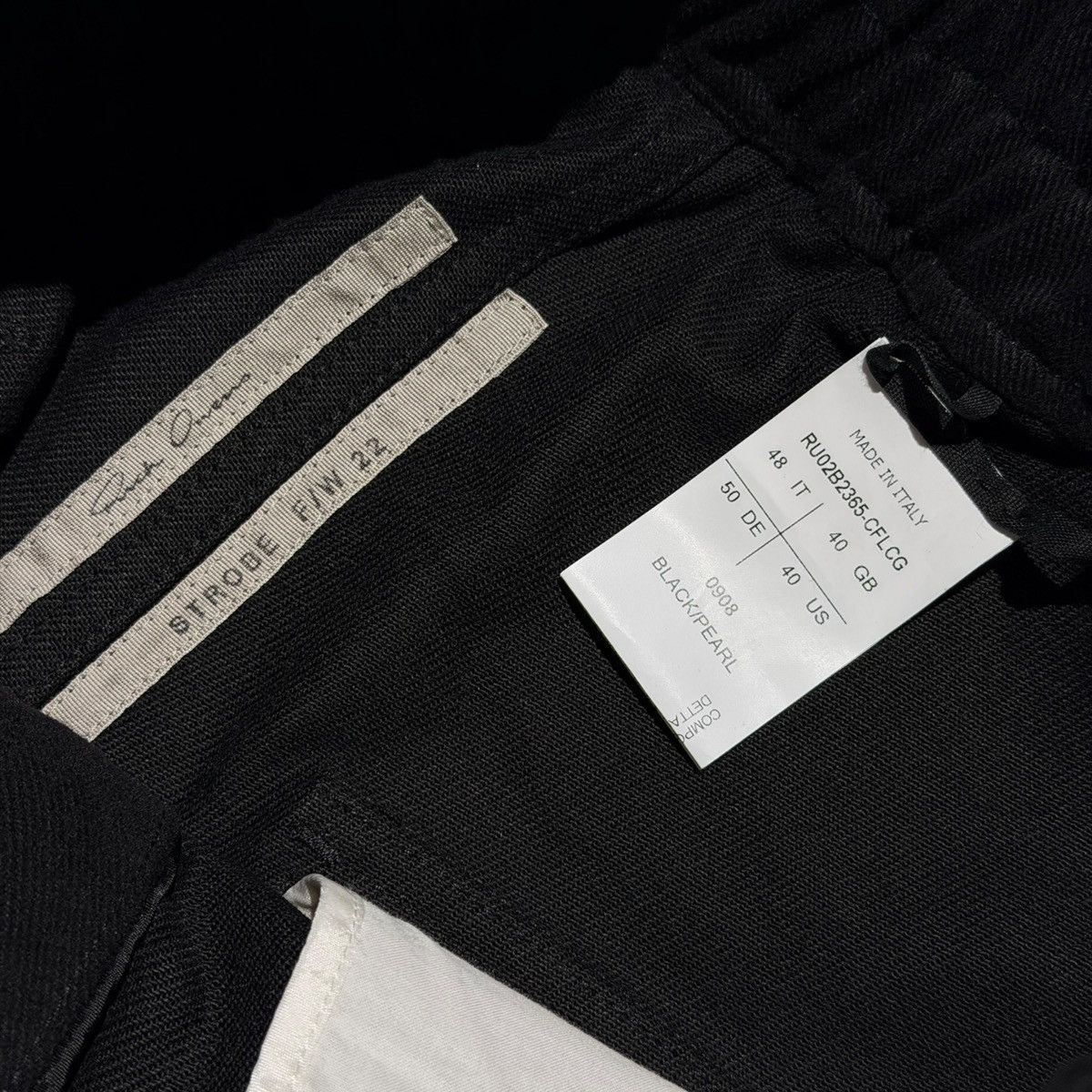 Rick Owens $1,400 FW22 Strobe Geth Bela leather pant Size US 31 - 3 Thumbnail