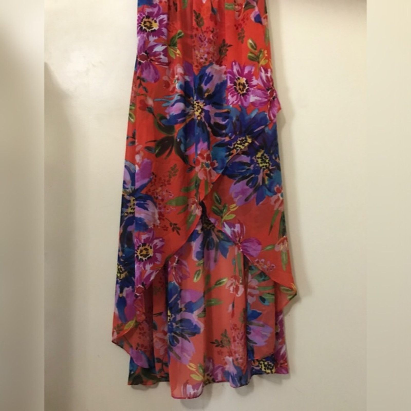 Other Bisou Bisou Floral Multi-color High Low Maxi Dress Size L / US 10 / IT 46 - 4 Thumbnail