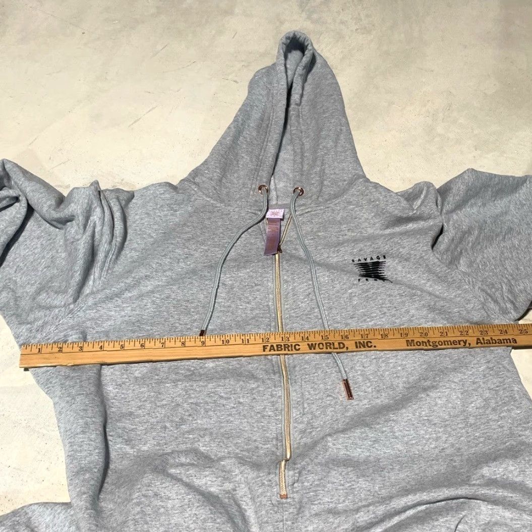 Vintage Savage X Fenty Light Gray Zip-Up Hoodie One-Piece Jumpsuit 2XL Plus Womens Gray Size XXL / US 16-18 / IT 52-54 - 6 Thumbnail