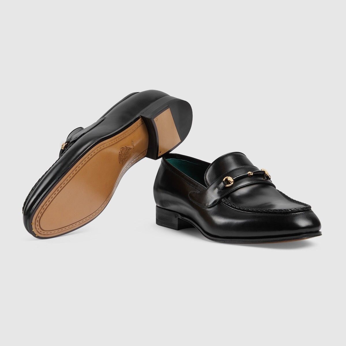 Gucci o1s1wg110225 Men's Loafers With Leather Covered Horsebit Size US 11 / EU 44 - 4 Thumbnail