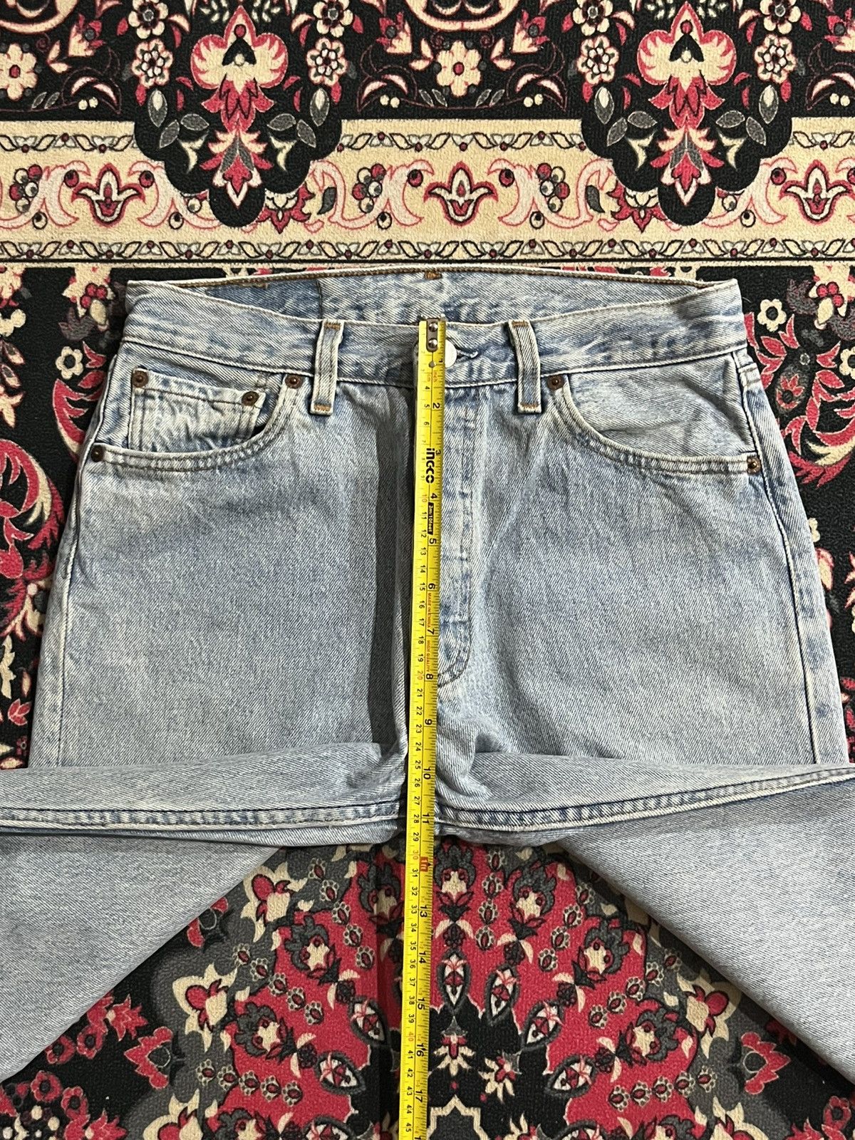 Levi's Vintage Y2K Levi’s 501 Light Blue Washed Distressed Jeans Size 30" / US 8 / IT 44 - 17 Thumbnail