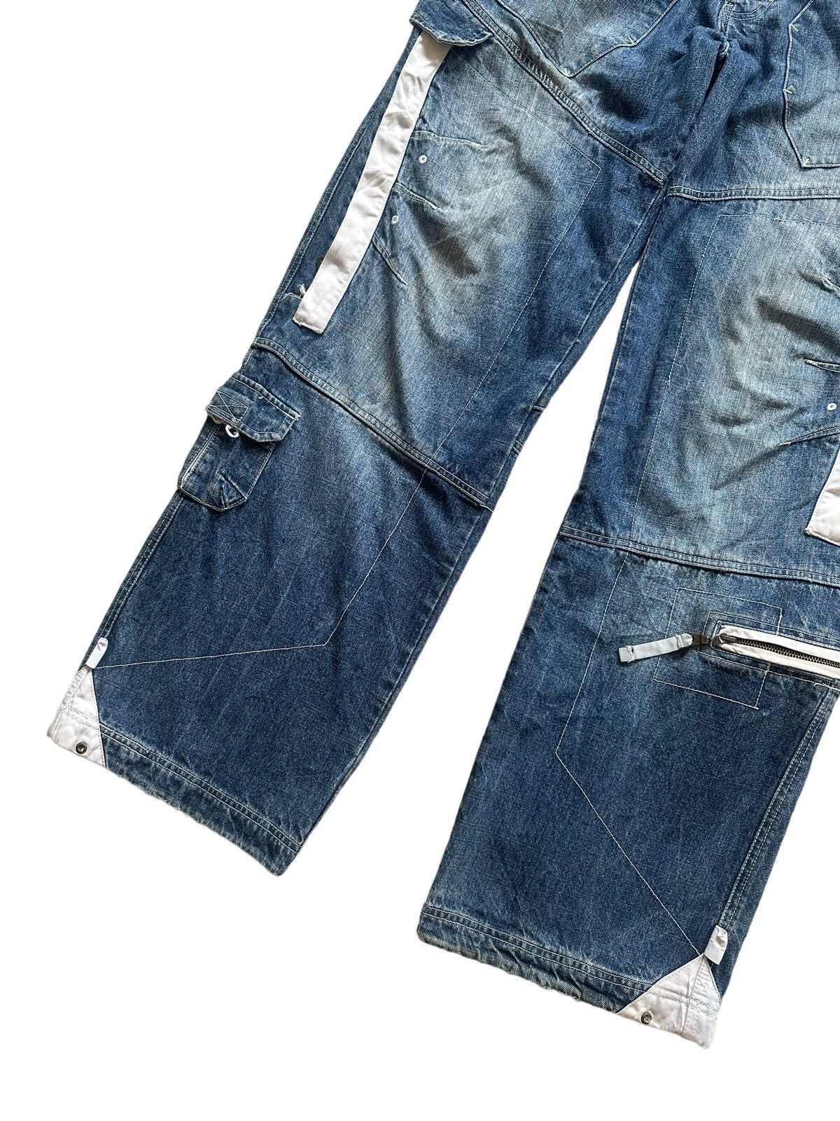Japanese Brand Vintage Y2k Euro Jeanswear Baggy Multi Cargo Pants Size US 32 / EU 48 - 6 Thumbnail