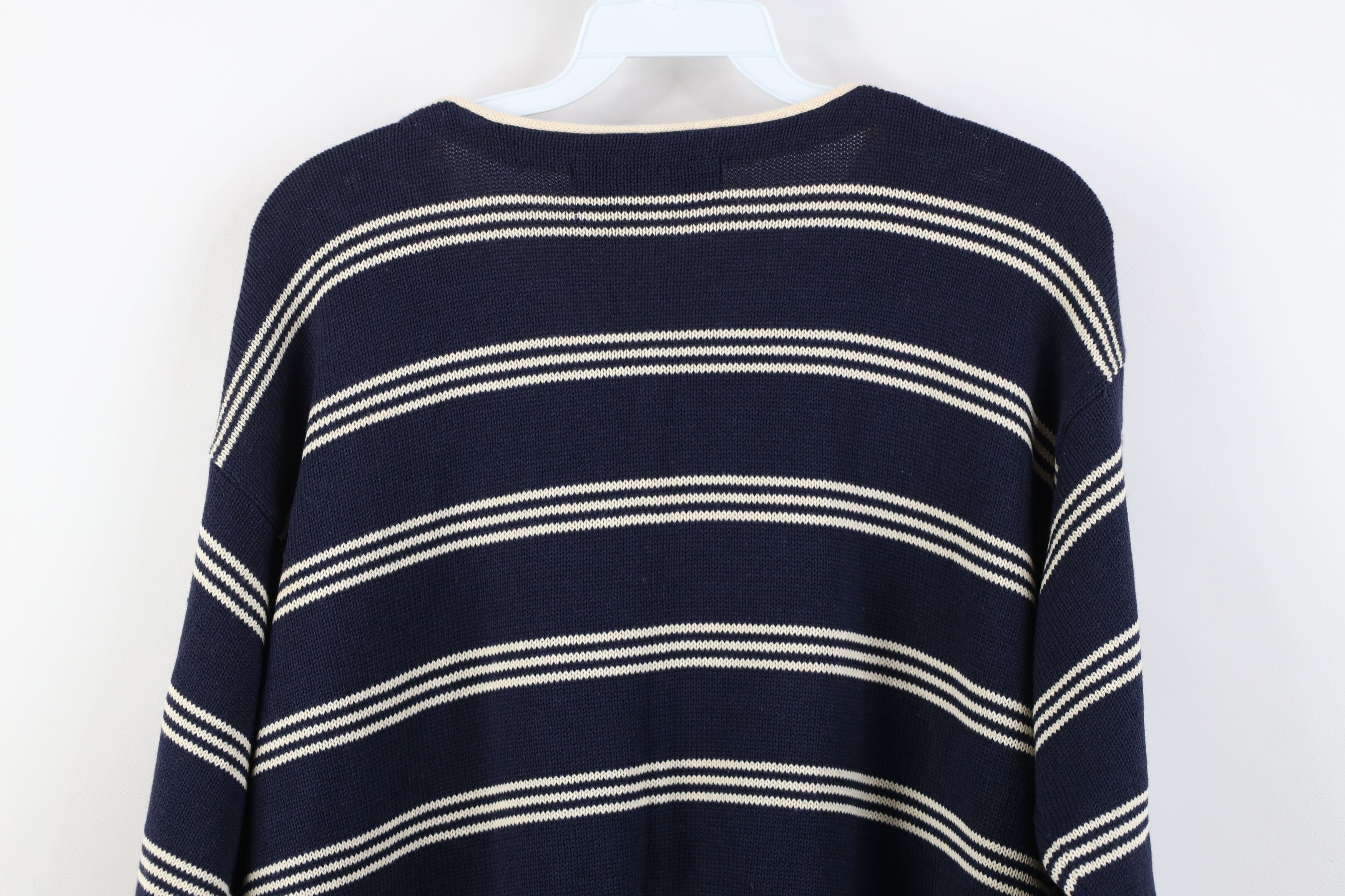 Vintage Deadstock Vintage 90s Streetwear Marled Knit Henley Sweater Size US L / EU 52-54 / 3 - 11 Thumbnail