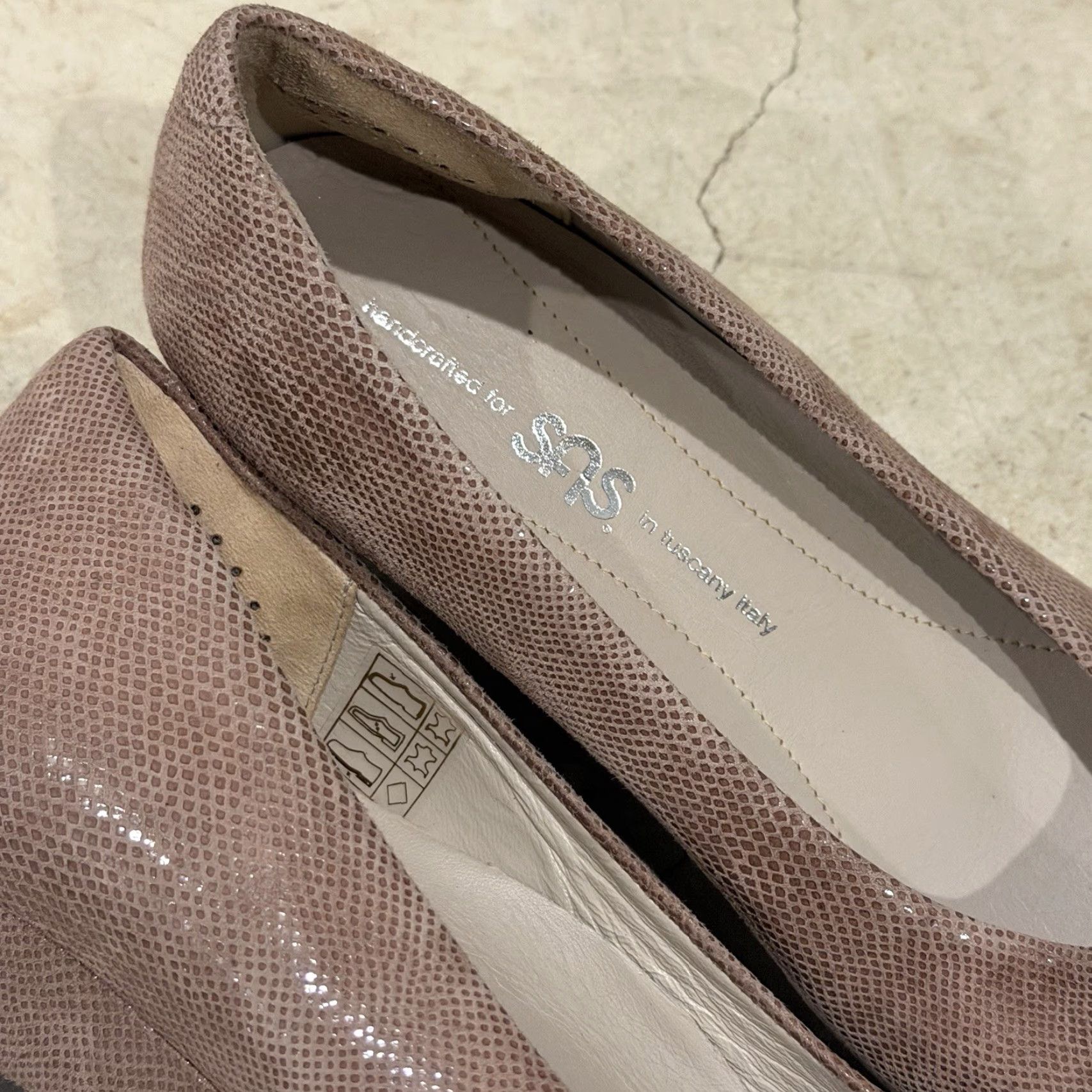 SAS SAS Sofia Leather Wedge Pumps Made in Italy Size 6 WW Pump Heel Wedge Leather Women SS Sofia Pink Purple WW Size US 6 / IT 36 - 2 Thumbnail