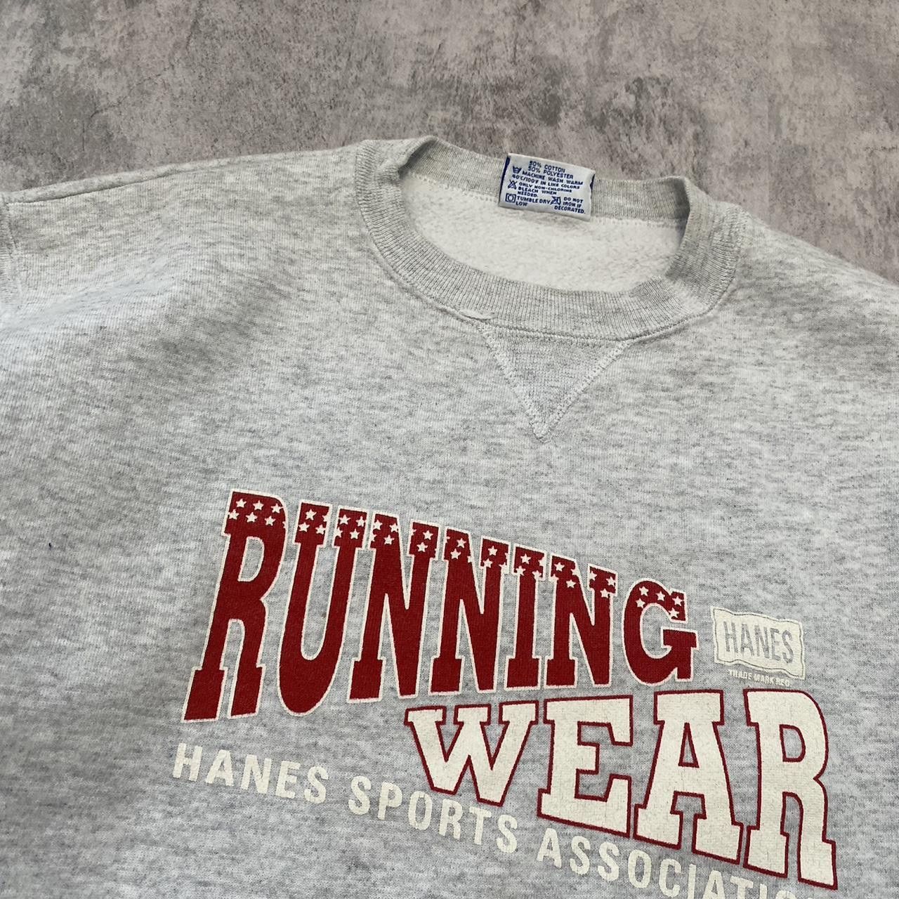 Hanes 90s Vintage Boxy Grey Hanes crewneck sweatshirt Size US L / EU 52-54 / 3 - 2 Thumbnail