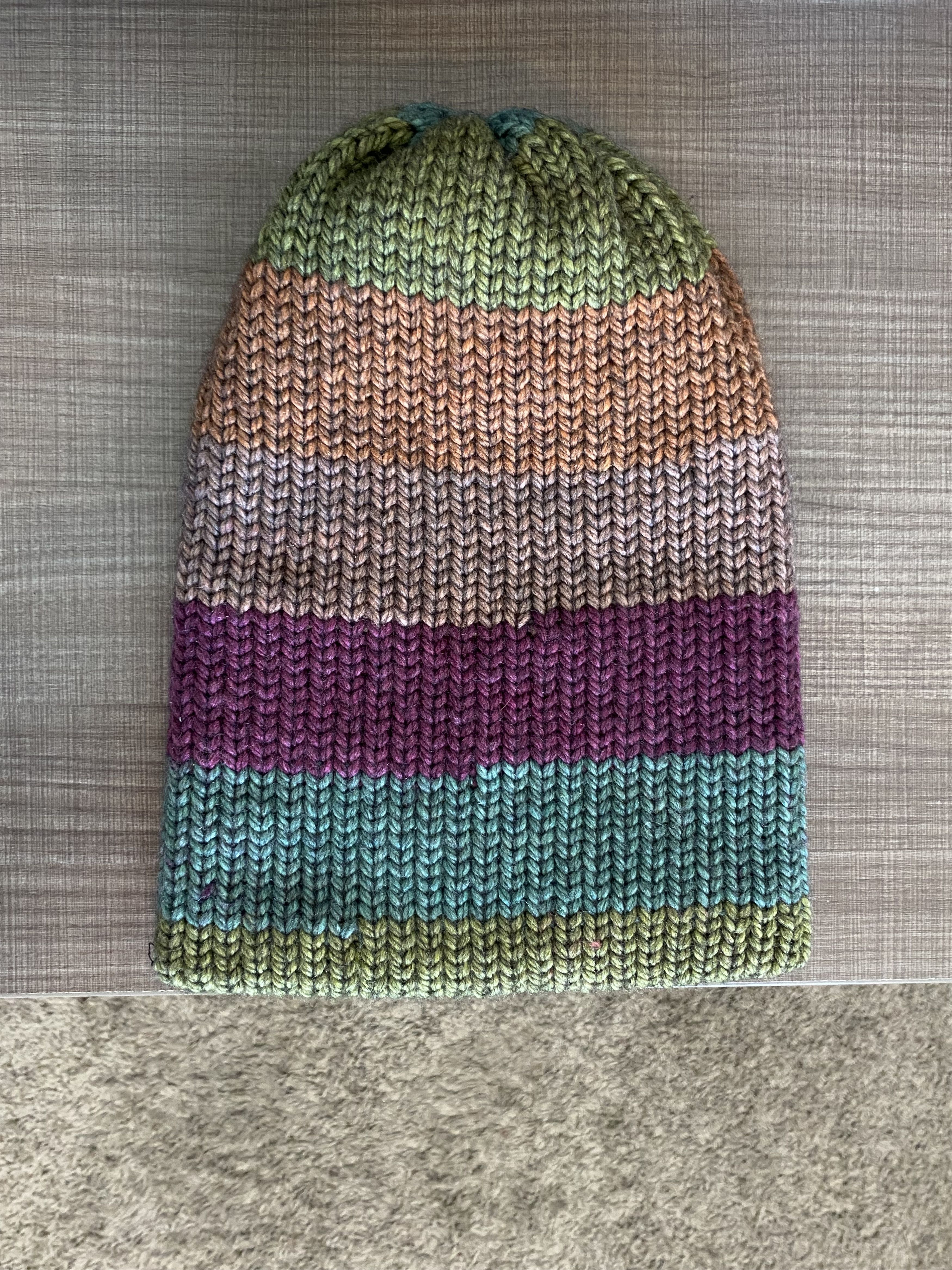 Other MULTI COLORED HAND KNIT BEANIE Size ONE SIZE - 2 Thumbnail