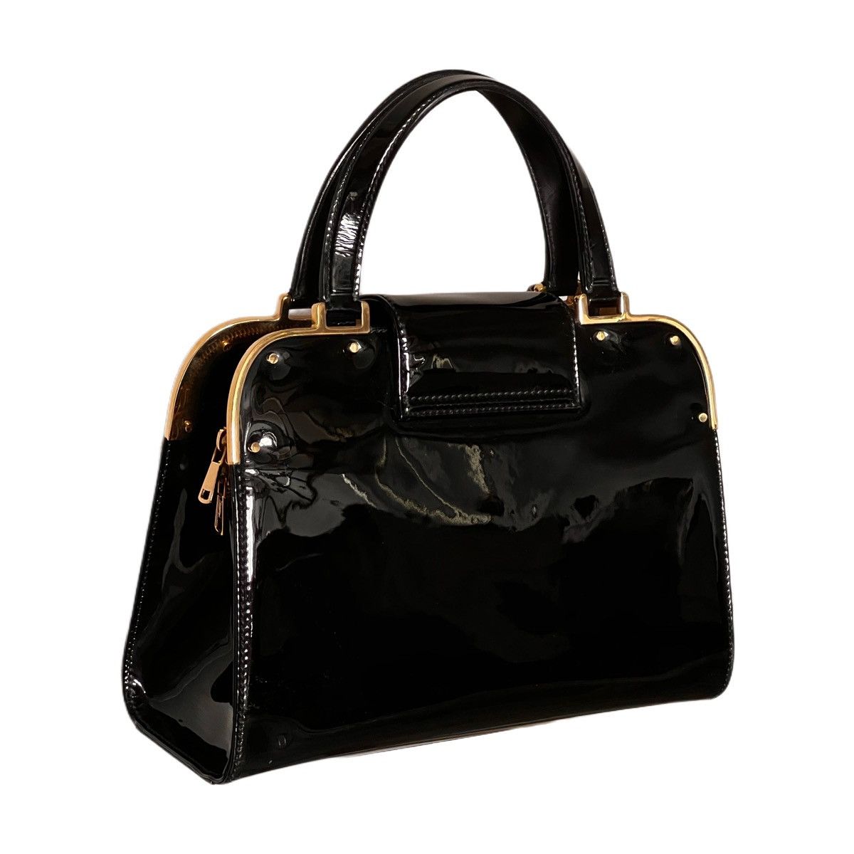 Yves Saint Laurent Yves Saint Laurent Patent Leather Uptown Handbag Size ONE SIZE - 2 Thumbnail