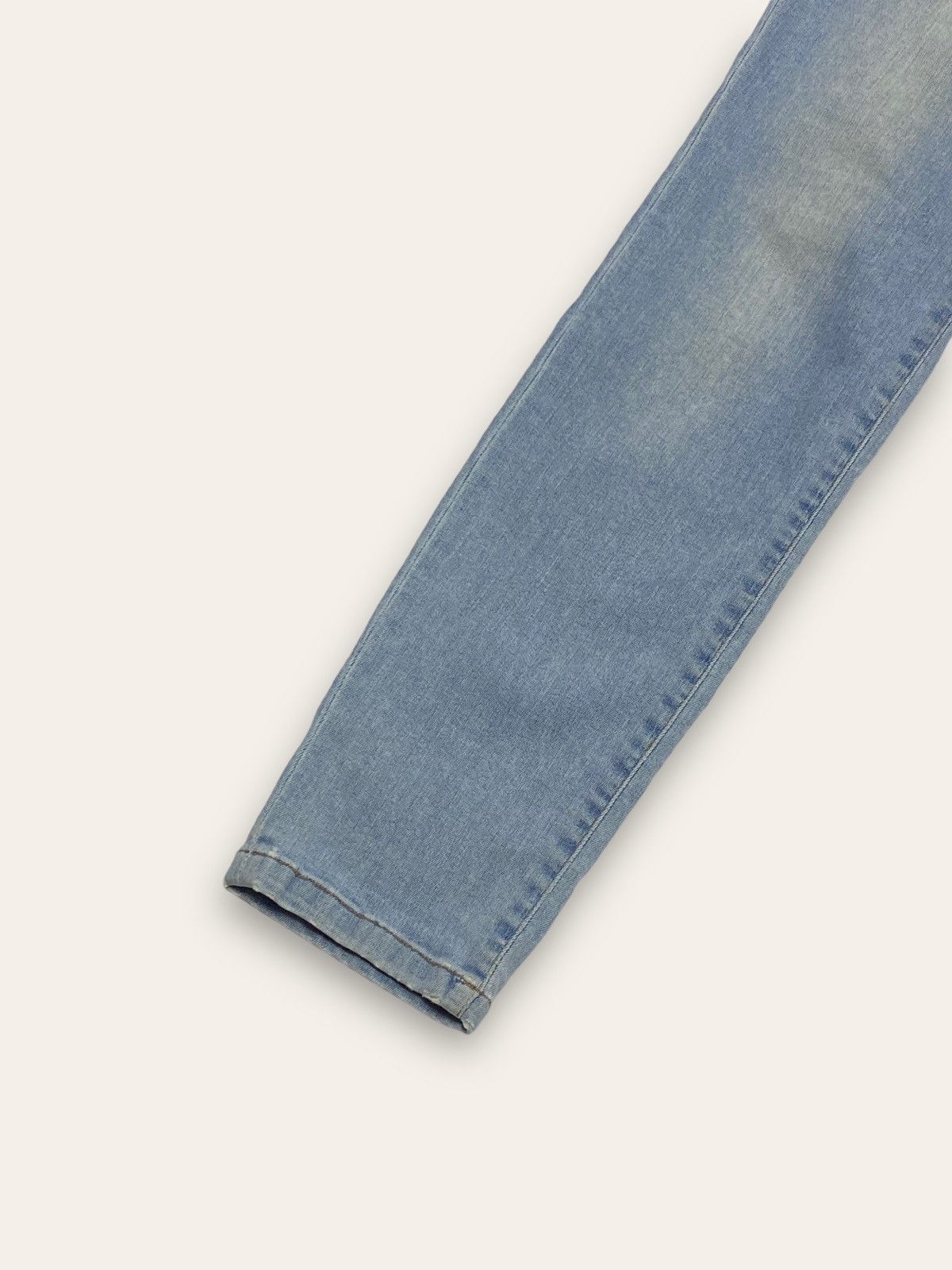 Jean Vintage VERSUS VERSACE Blue Animal Patch Jeans Slim Y2K Size 31" - 3 Thumbnail