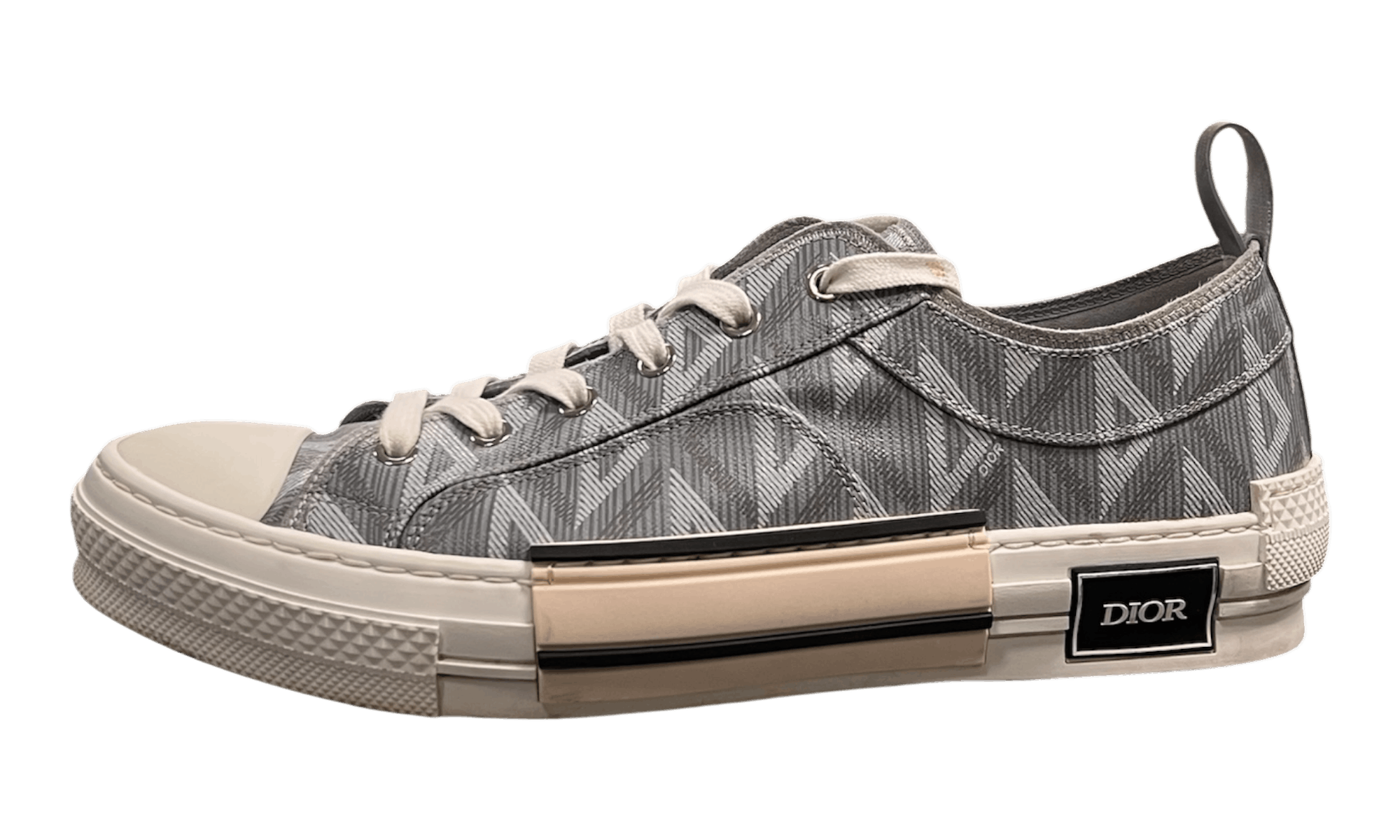 Dior B23 Low Top Gray CD Diamond Sneakers (PreOwned) Size US 11 / EU 44 - 1 Thumbnail