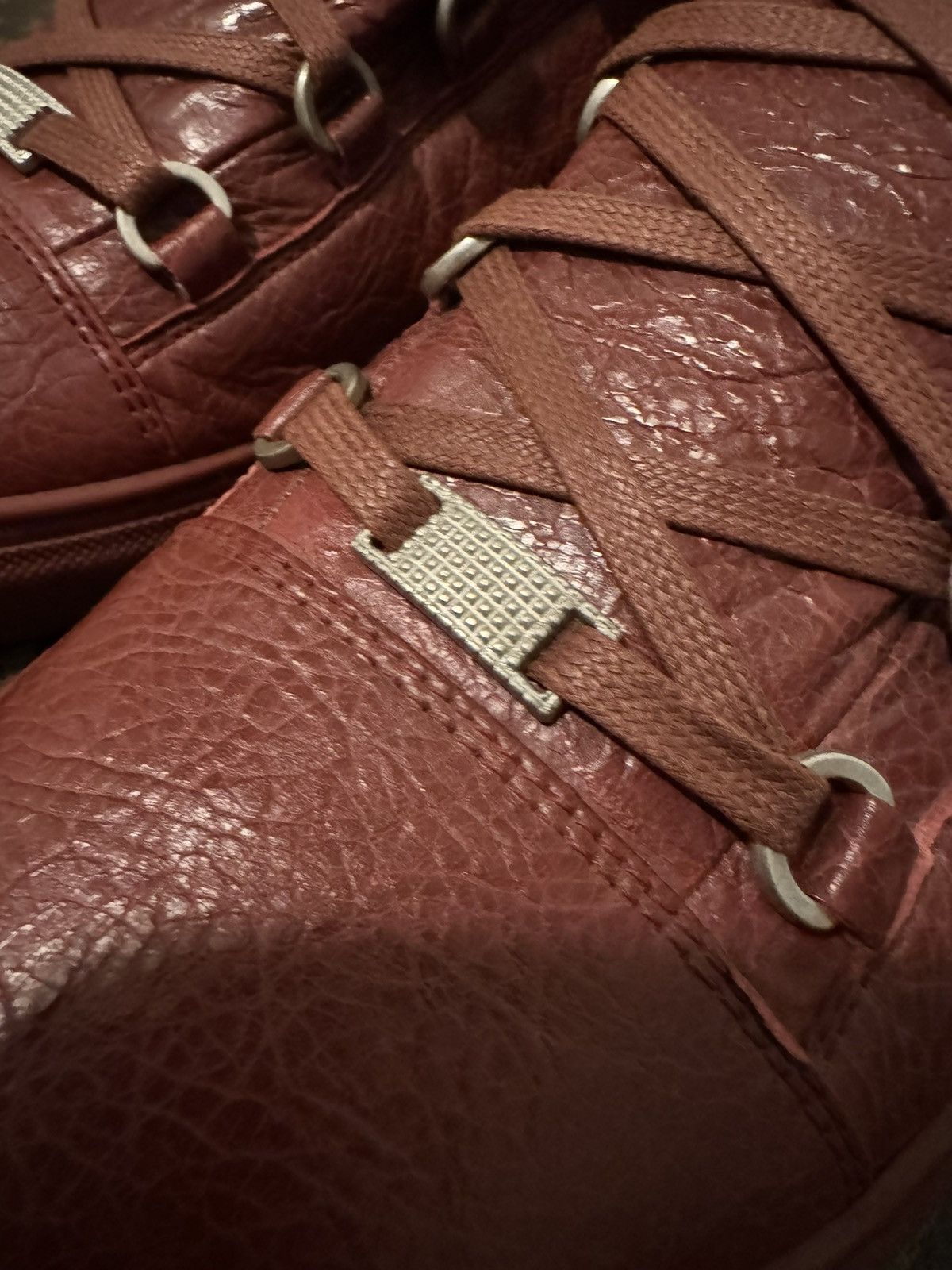Balenciaga Balenciaga Arena Hi-Top In Red Lambskin Size US 12 / EU 45 - 2 Thumbnail