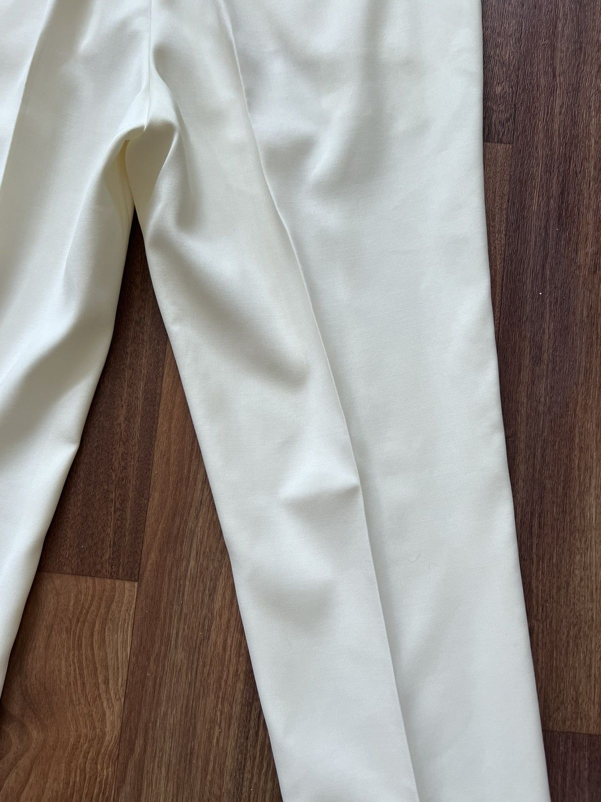 Ambush Design $1K ivory wool trousers/pants, IT50/US34, made in Italy Size US 34 / EU 50 - 6 Thumbnail