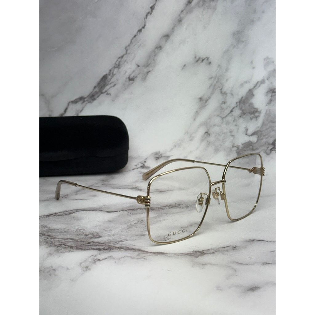 メガネ GUCCI Gucci - GG1284OA - 001 gold gold transparent Gucci GG1284OA Butterfly Glasses | Fashion Eyewear US
