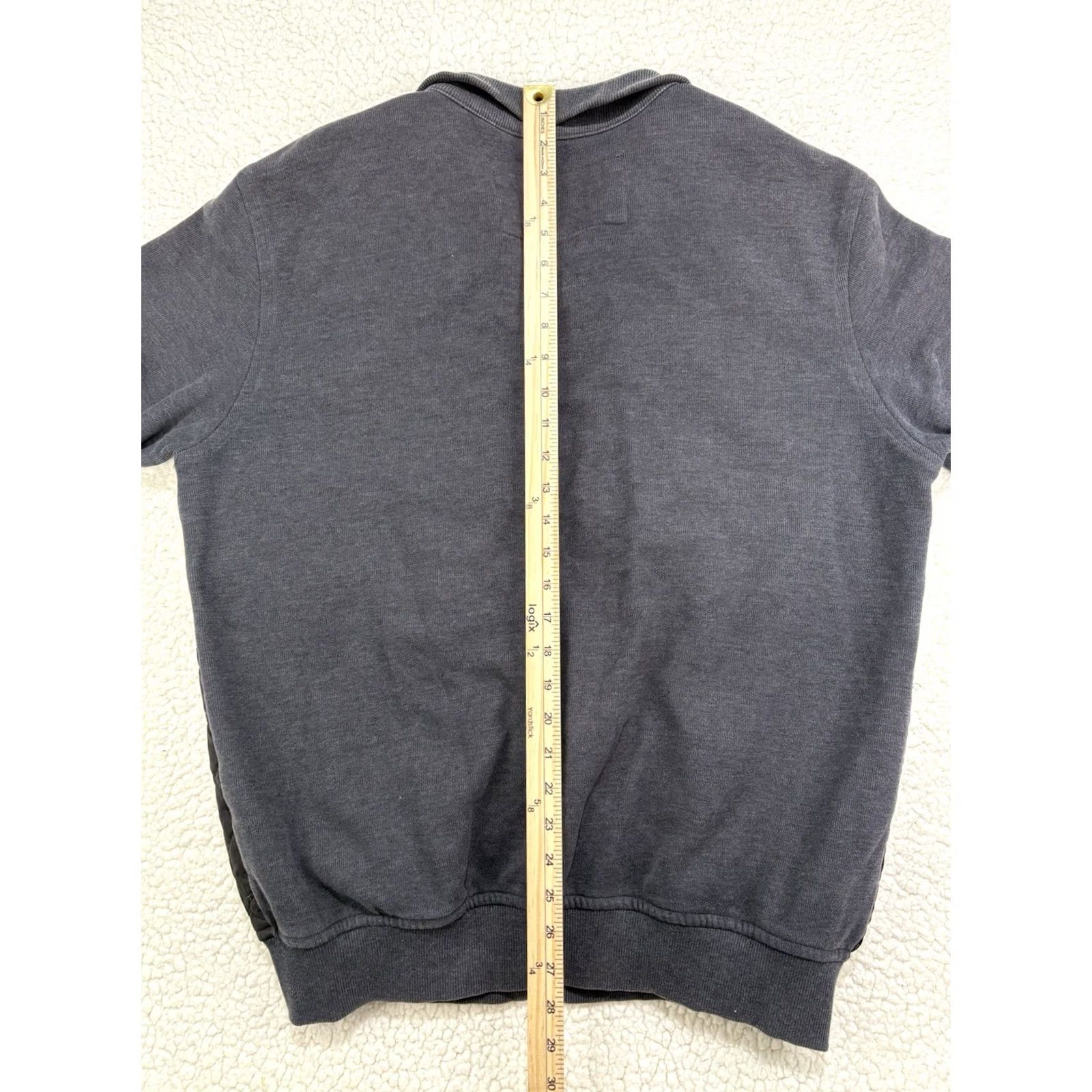Vintage Tony Montana Mens Quilted Lined Full Zip Sweatshirt Jacket 2XL Gray Cotton Blend Geometric Zipper Pockets Heavyweight Regular Size US XXL / EU 58 / 5 - 6 Thumbnail