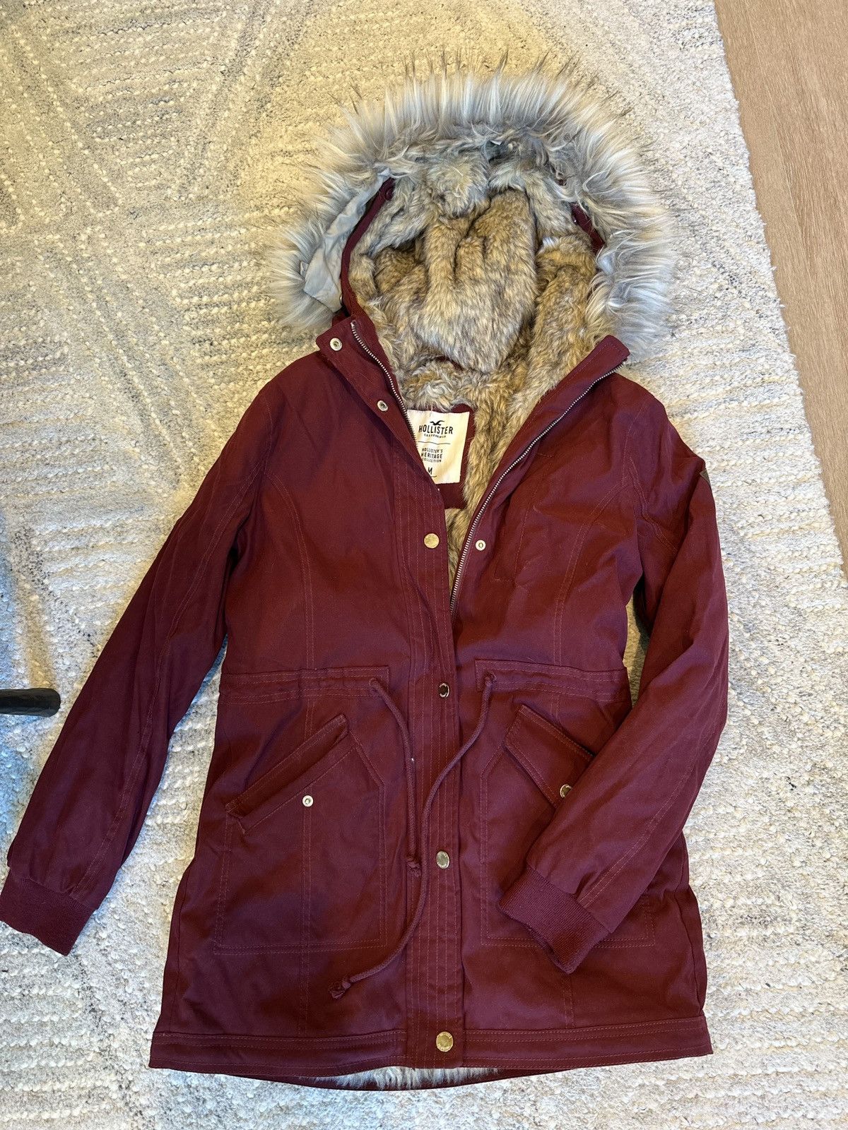 Hollister Burgundy Hollister Coat Size M / US 6-8 / IT 42-44 - 1 Thumbnail