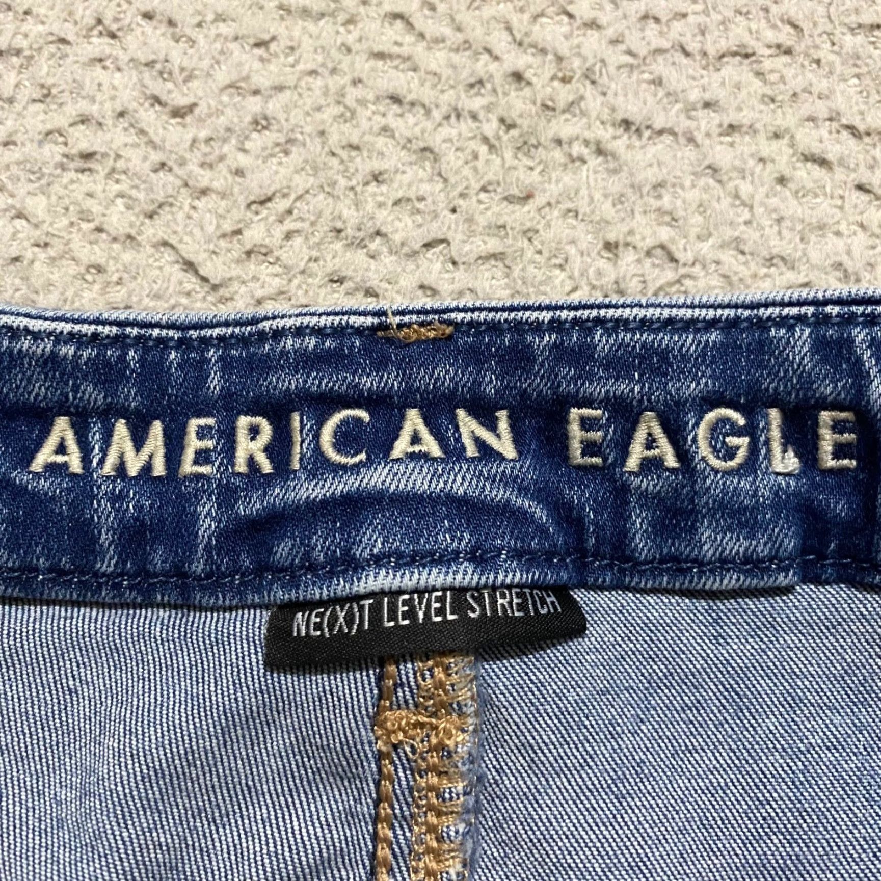 American Eagle Outfitters American Eagle Outfitters Jeans Shorts 4 Womens Blue Denim Medium Wash High Rise Distressed Stretch 5-Pocket Pattern Solid Modern Casual Women Size 27" / US 4 / IT 40 - 3 Thumbnail