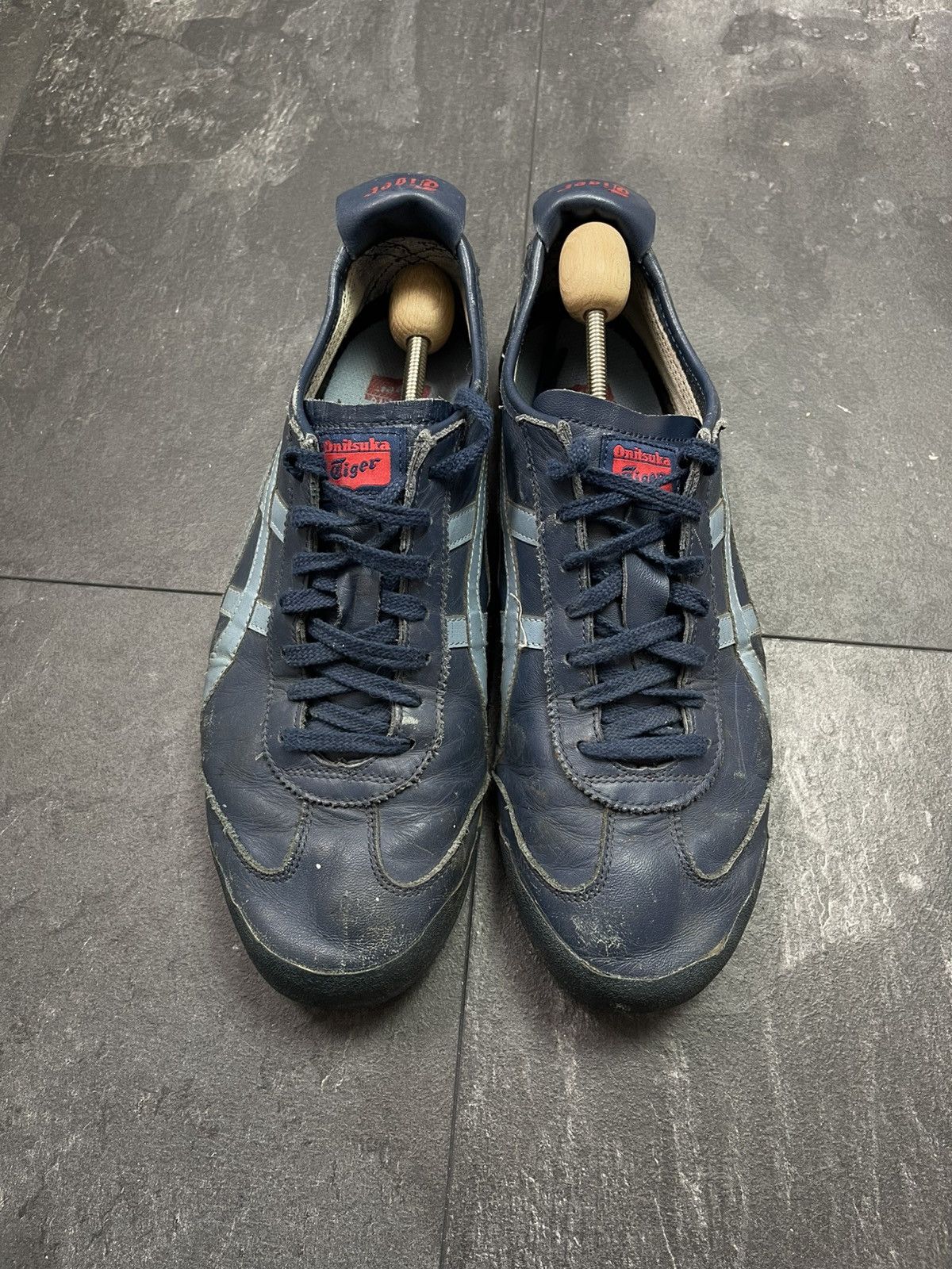 Asics × Japanese Brand × Streetwear Asics Tiger Onitsuka Leather Vintage Sneakers 90s Size US 12 / EU 45 - 5 Thumbnail