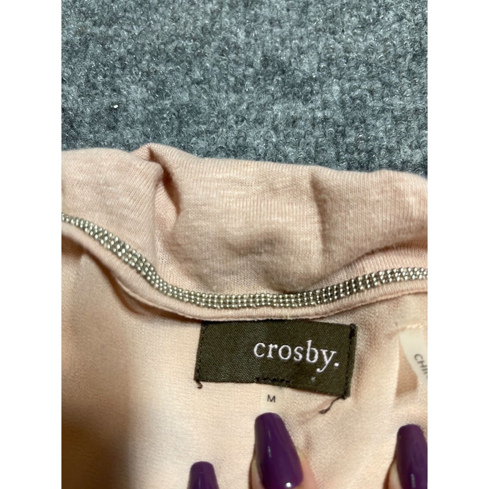 Vintage Crosby Womens Top Medium M Sleeveless Shirt Blouse Pink Cotton Solid Regular Button Blouse Women M Size M / US 6-8 / IT 42-44 - 4 Thumbnail