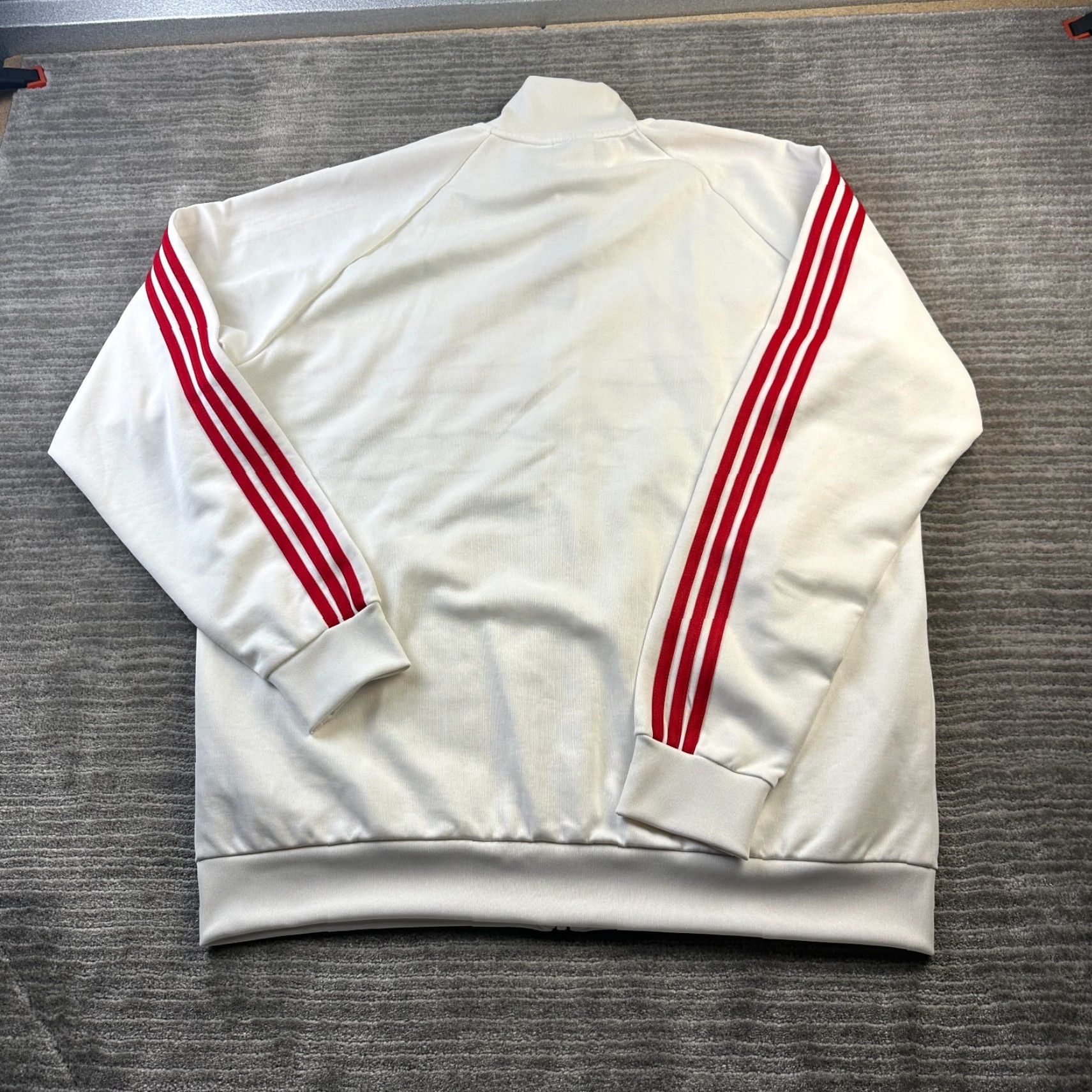 Adidas Adidas Jacket Mens XL White Red Originals Trefoil Firebird Track SST TT Full Zip Size US XL / EU 56 / 4 - 2 Thumbnail