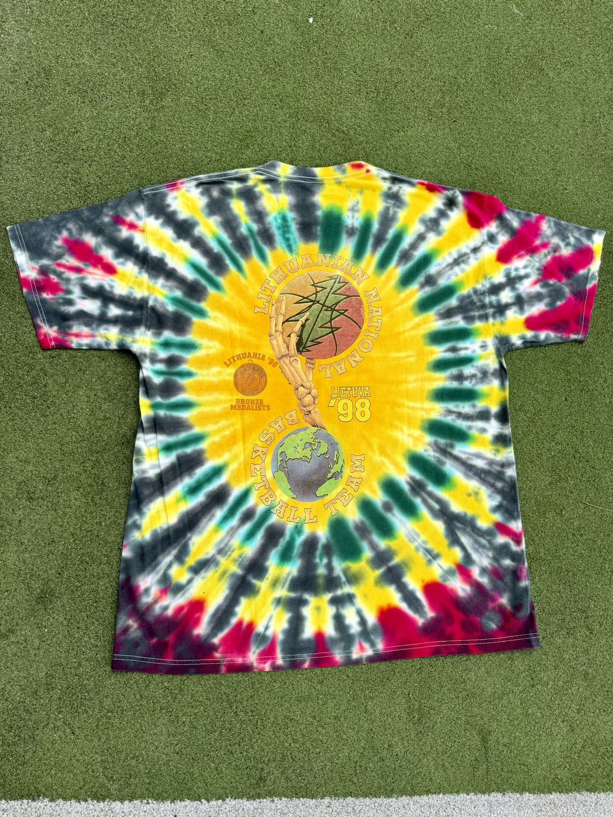 Grateful Dead × Liquid Blue × Vintage 1996 Grateful Dead Lithuania Vintage 90’s Band Tour T-Shirt Size US XL / EU 56 / 4 - 9 Thumbnail