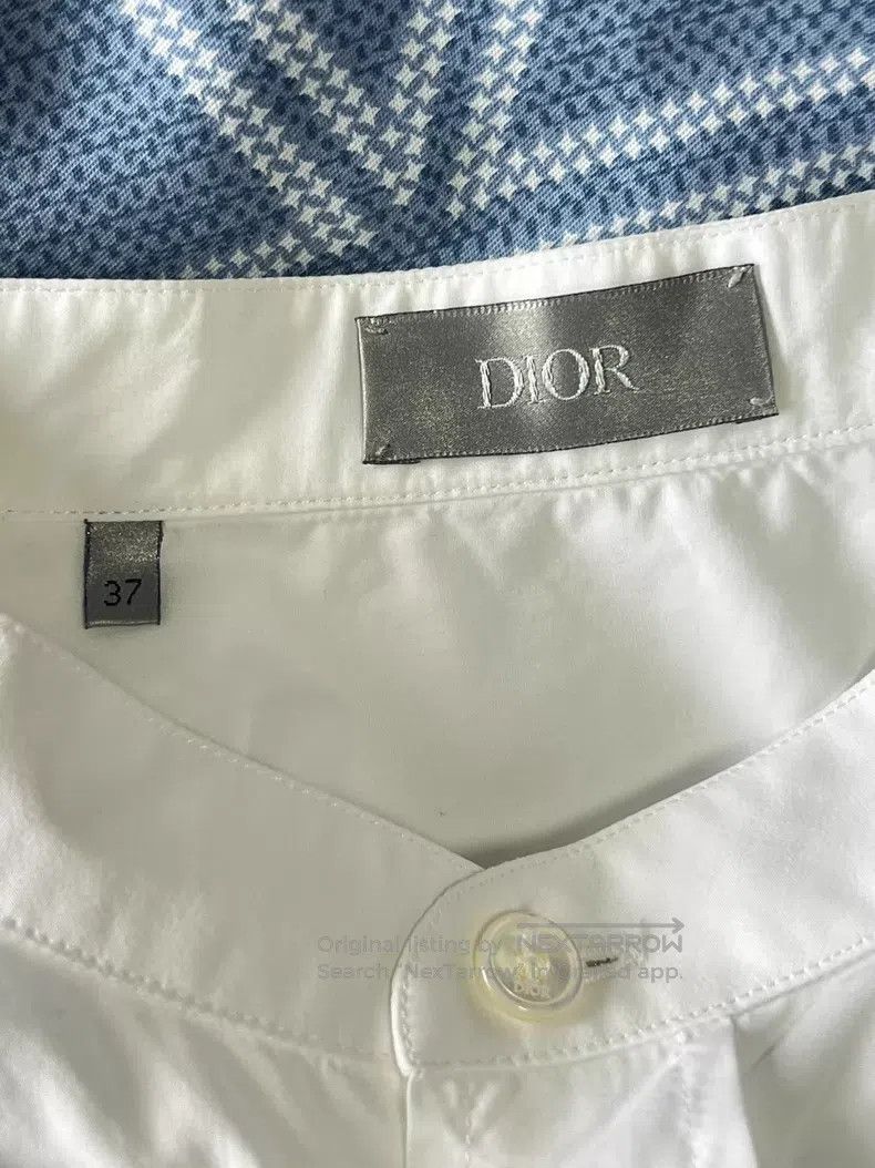 Dior Dior Size 37 White stand-up collar long-sleeved shirt Size US XXS / EU 40 - 5 Thumbnail