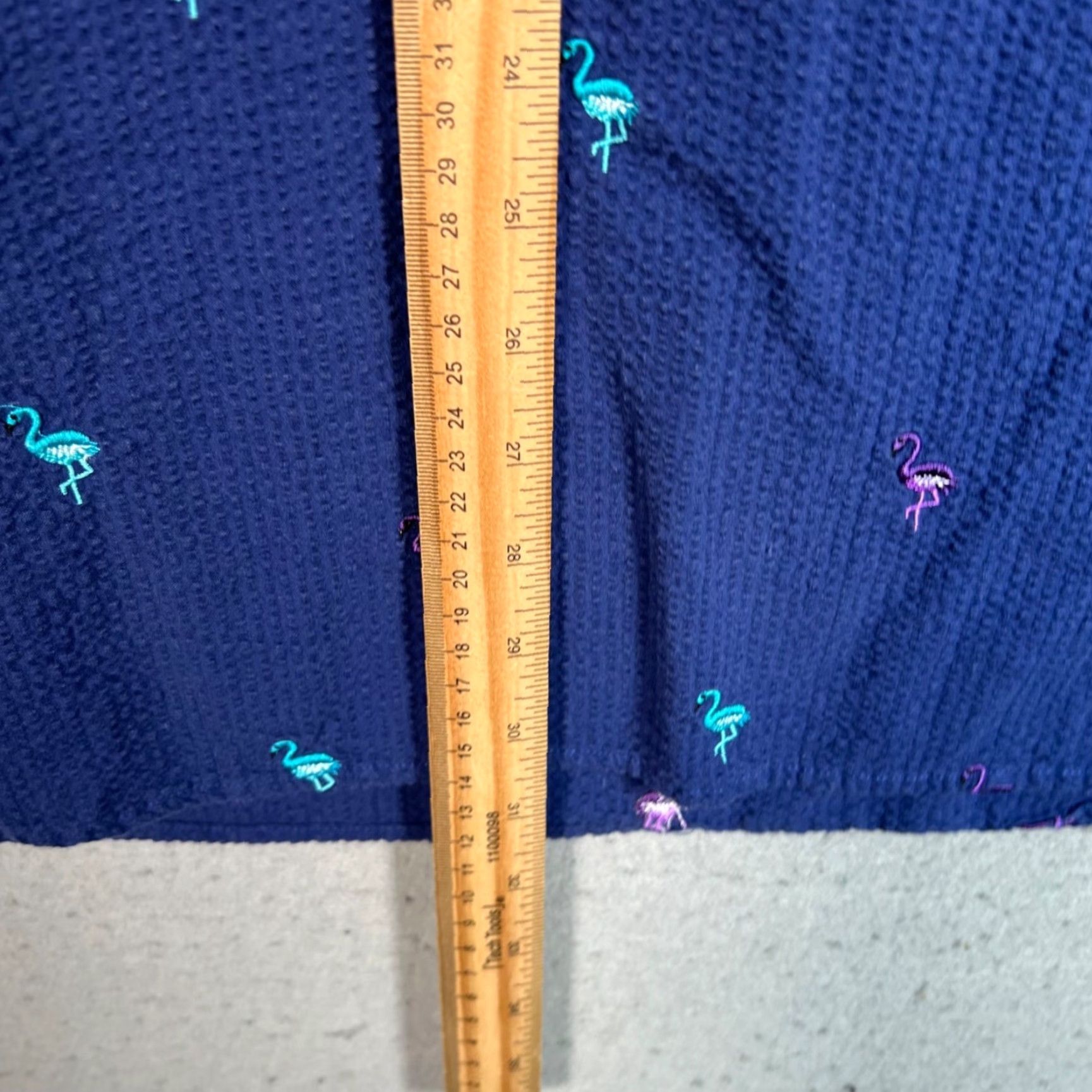 Chubbies Chubbies Shirt Button-Up XL Mens Blue Seersucker Embroidered Short Sleeve Collared Shirt Size US XL / EU 56 / 4 - 7 Thumbnail