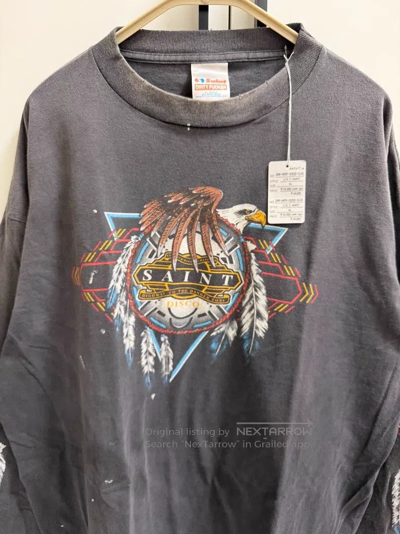 Saint Michael Saint Michael size L Eagle Feather Spider Web Print Long Sl Size US XL / EU 56 / 4 - 3 Thumbnail