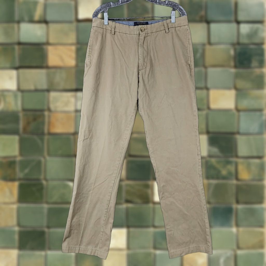 Banana Republic Banana Republic Gavin Chino Pants Mens 34x33 Brown Straight Leg Regular - Men’s Pants 34 Jeans Classic Look Size US 34 / EU 50 - 1 Thumbnail