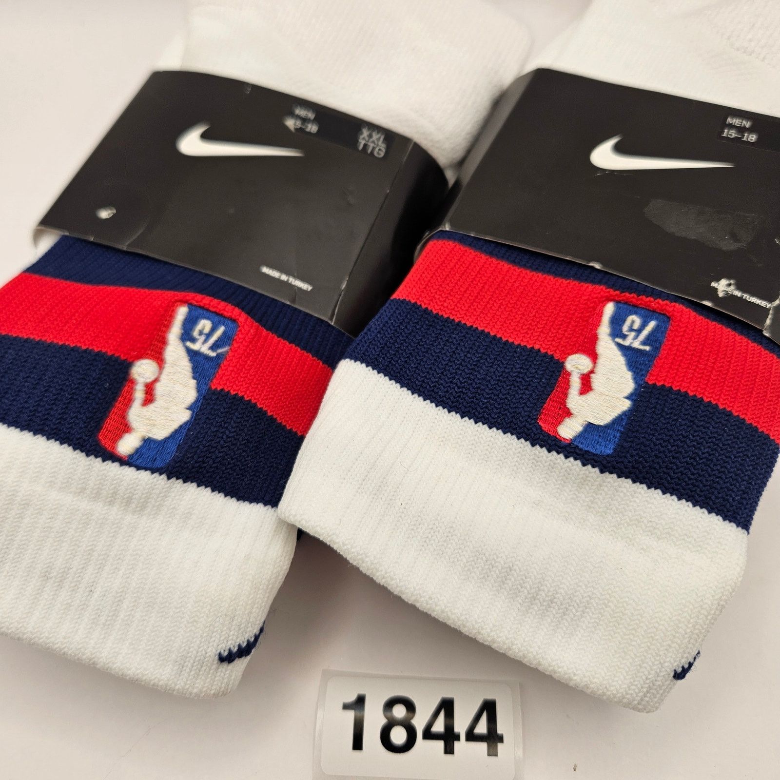 Nike LOT OF 2 - NIKE MEN'S 2XL 75TH ANNIVERSARY KNEE HIGH SOCKS Size ONE SIZE - 2 Thumbnail