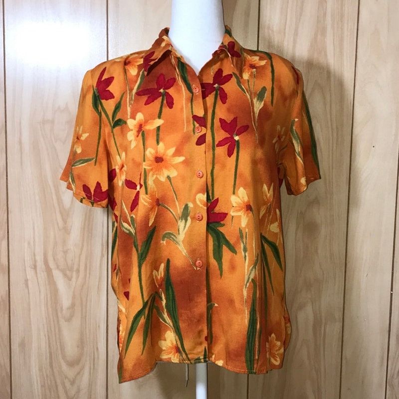Other Caribou Vintage Hawaiian Collared Short Sleeve Top S Size S / US 4 / IT 40 - 1 Thumbnail