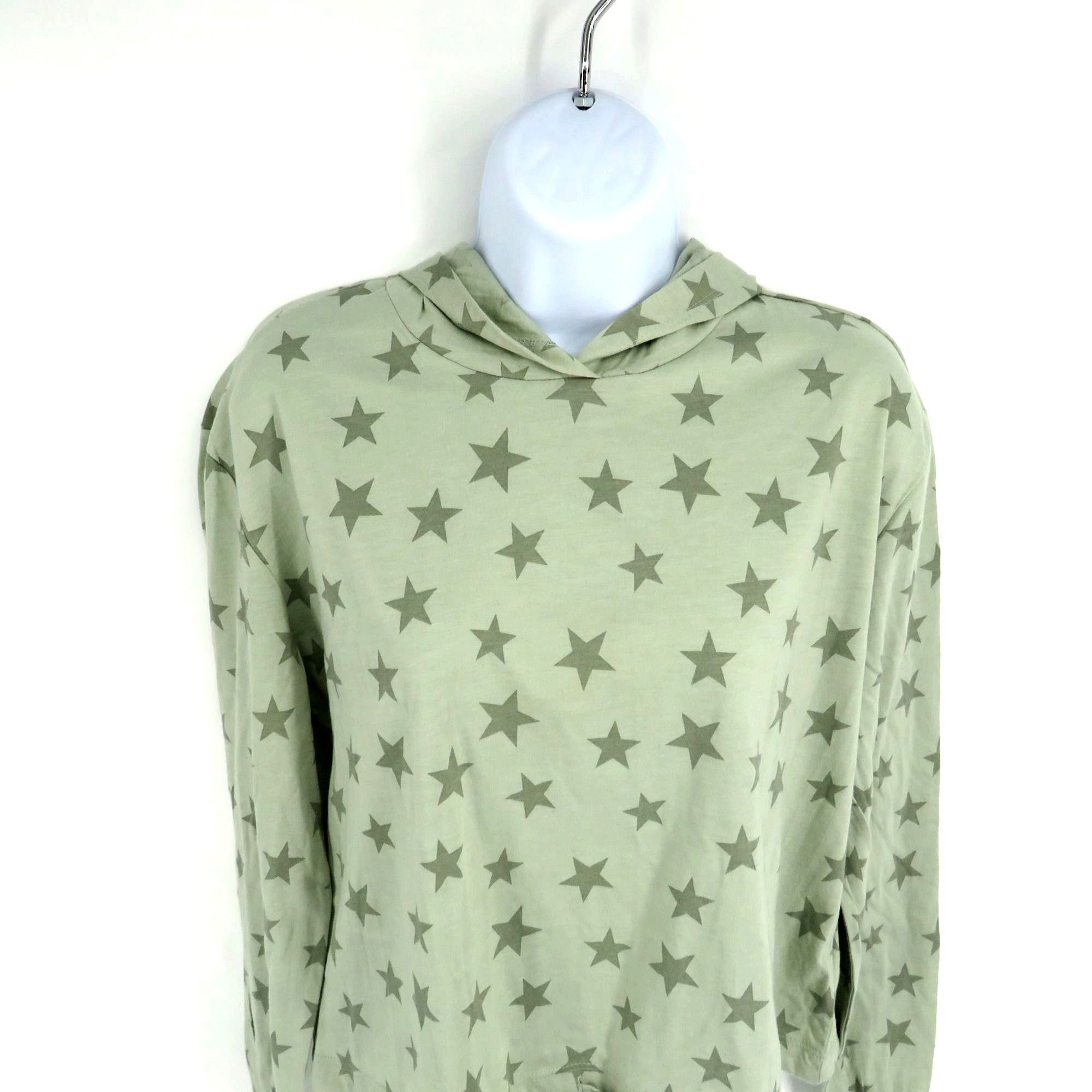 Alternative Apparel Alternative Apparel Women's Star-Print Green Hooded Shirt Me Size M / US 6-8 / IT 42-44 - 3 Thumbnail