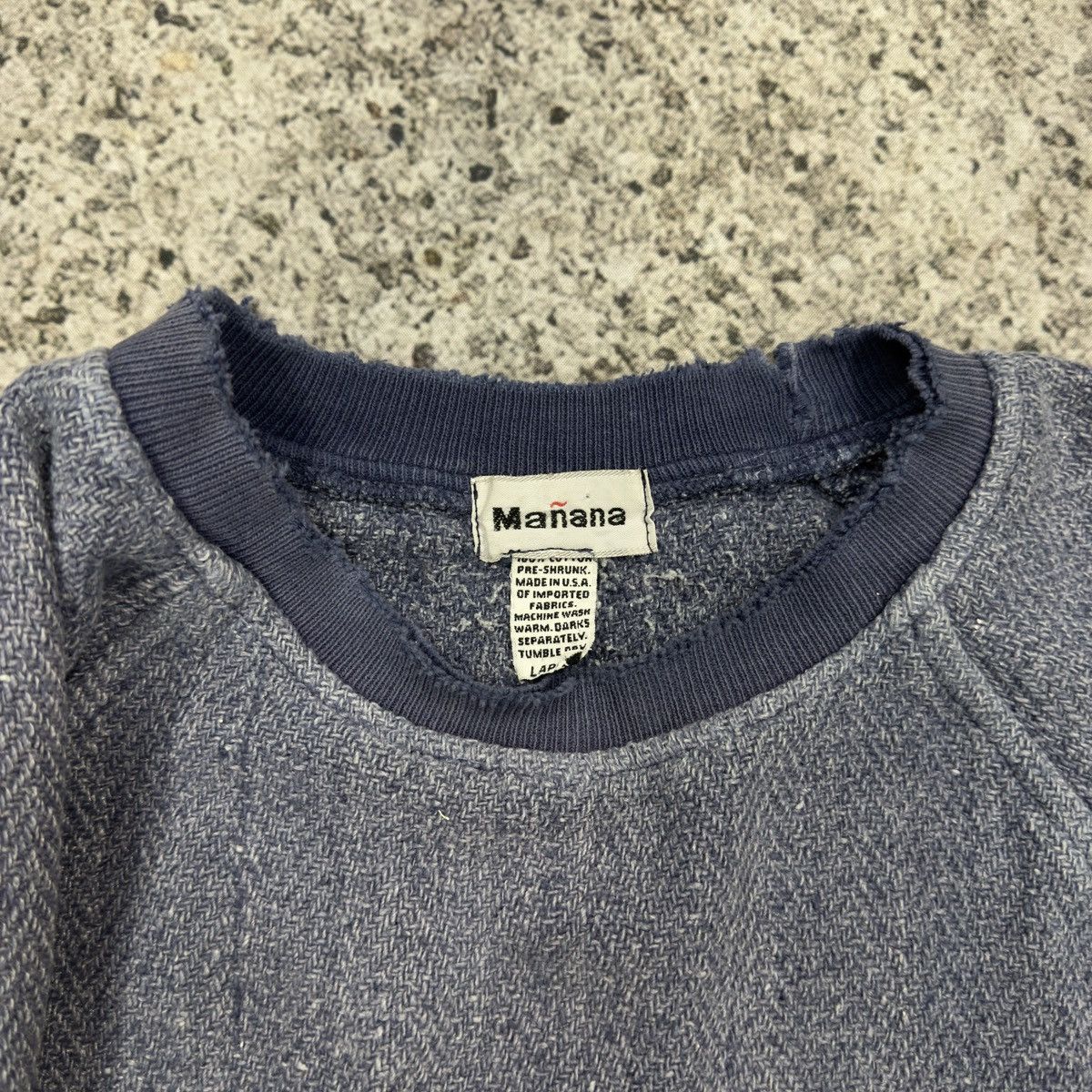 Vintage Thrashed Faded Distressed Blue Sweatshirt ERD Grunge Skater Size US L / EU 52-54 / 3 - 3 Thumbnail