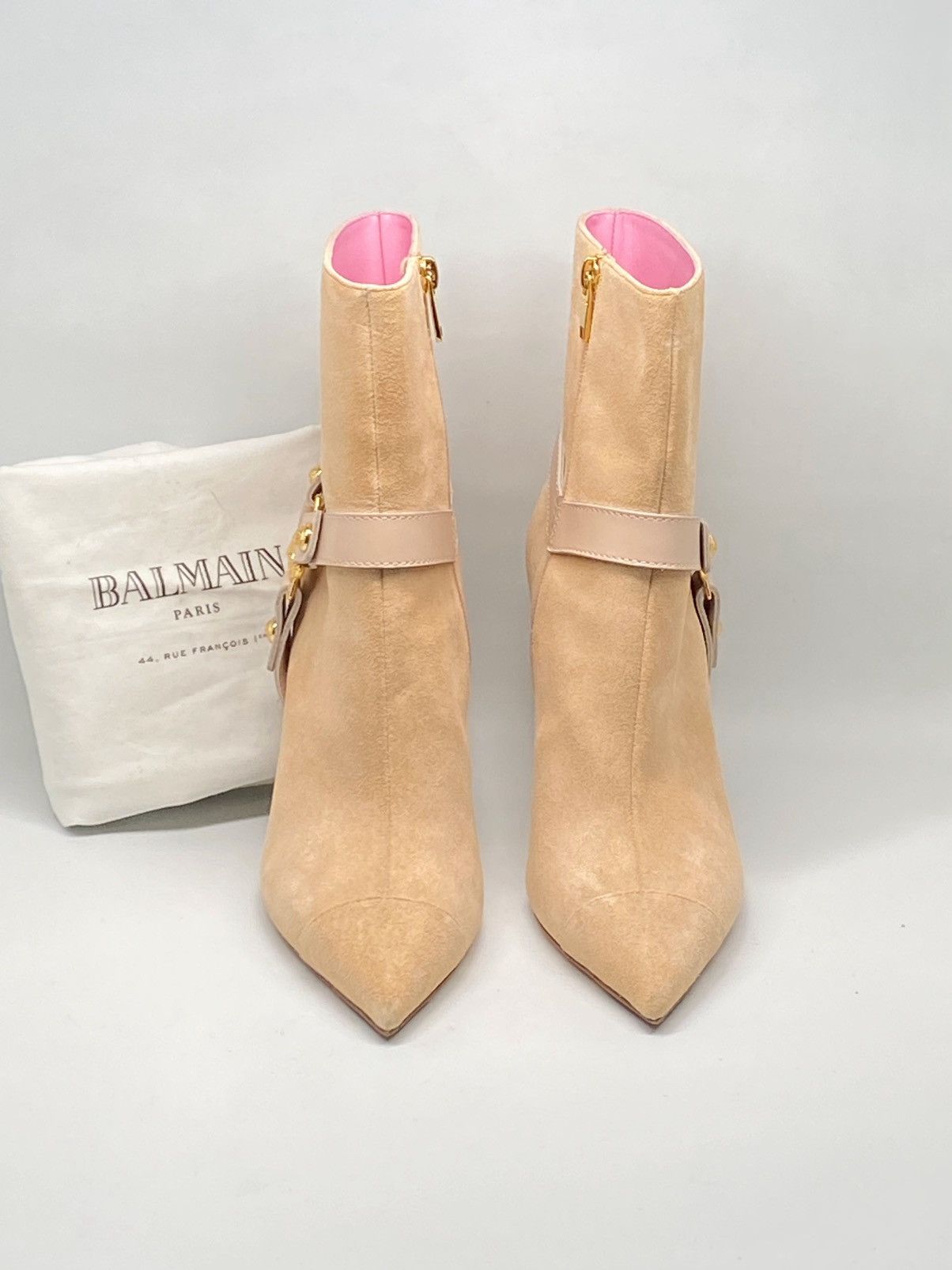 Balmain Balmain Eva 95MM Suede Ankle Boots size 37 Size US 7 / IT 37 - 13 Thumbnail