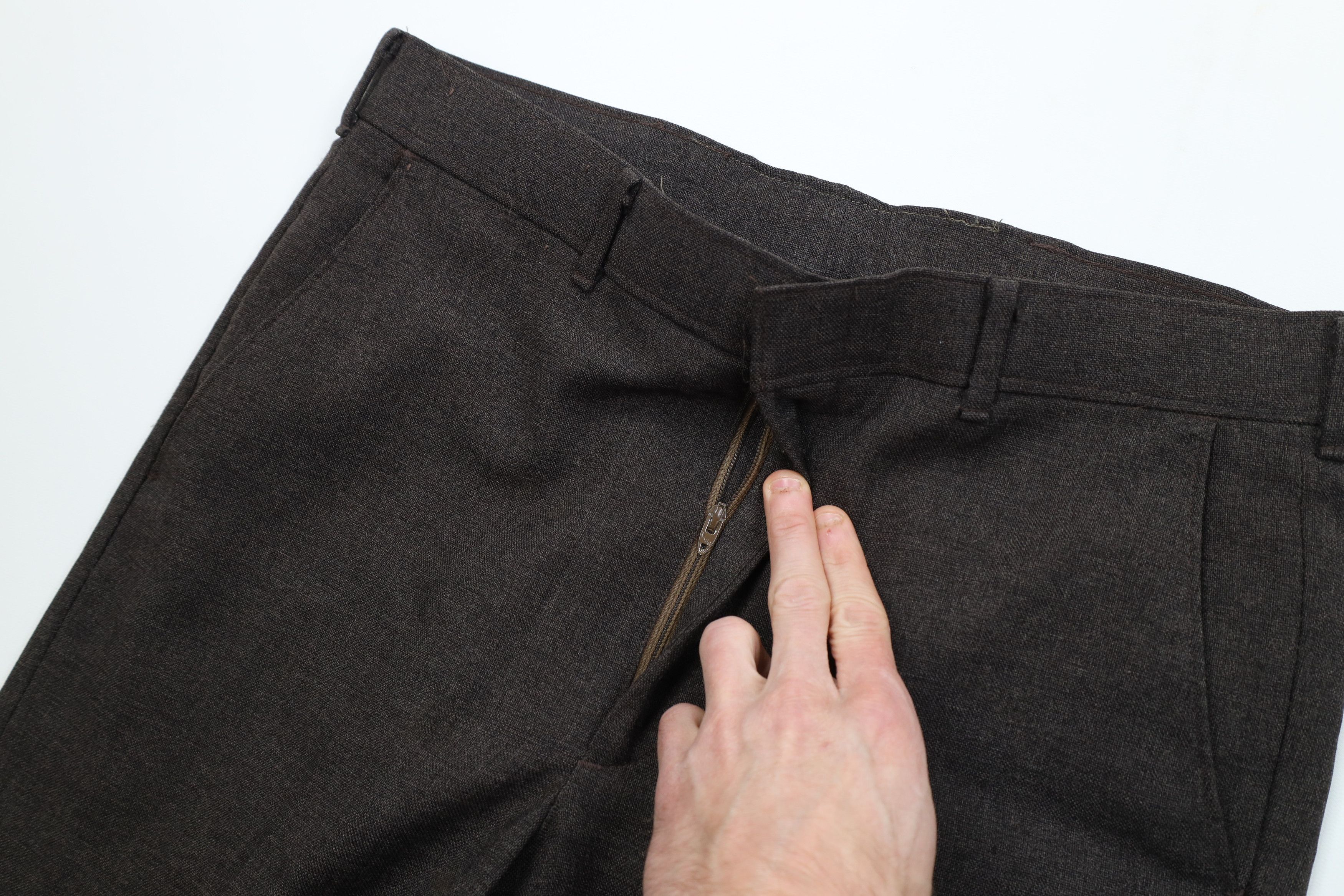 Levi's Vintage 70s Levis Knit Flared Wide Leg Chino Pants Brown USA Size US 32 / EU 48 - 8 Thumbnail