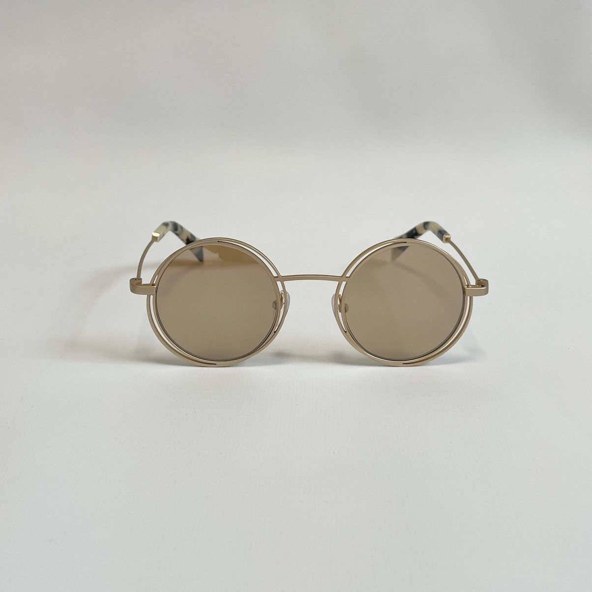 YY 7034 Gold ‘Metal Rim’ Round Sunglasses