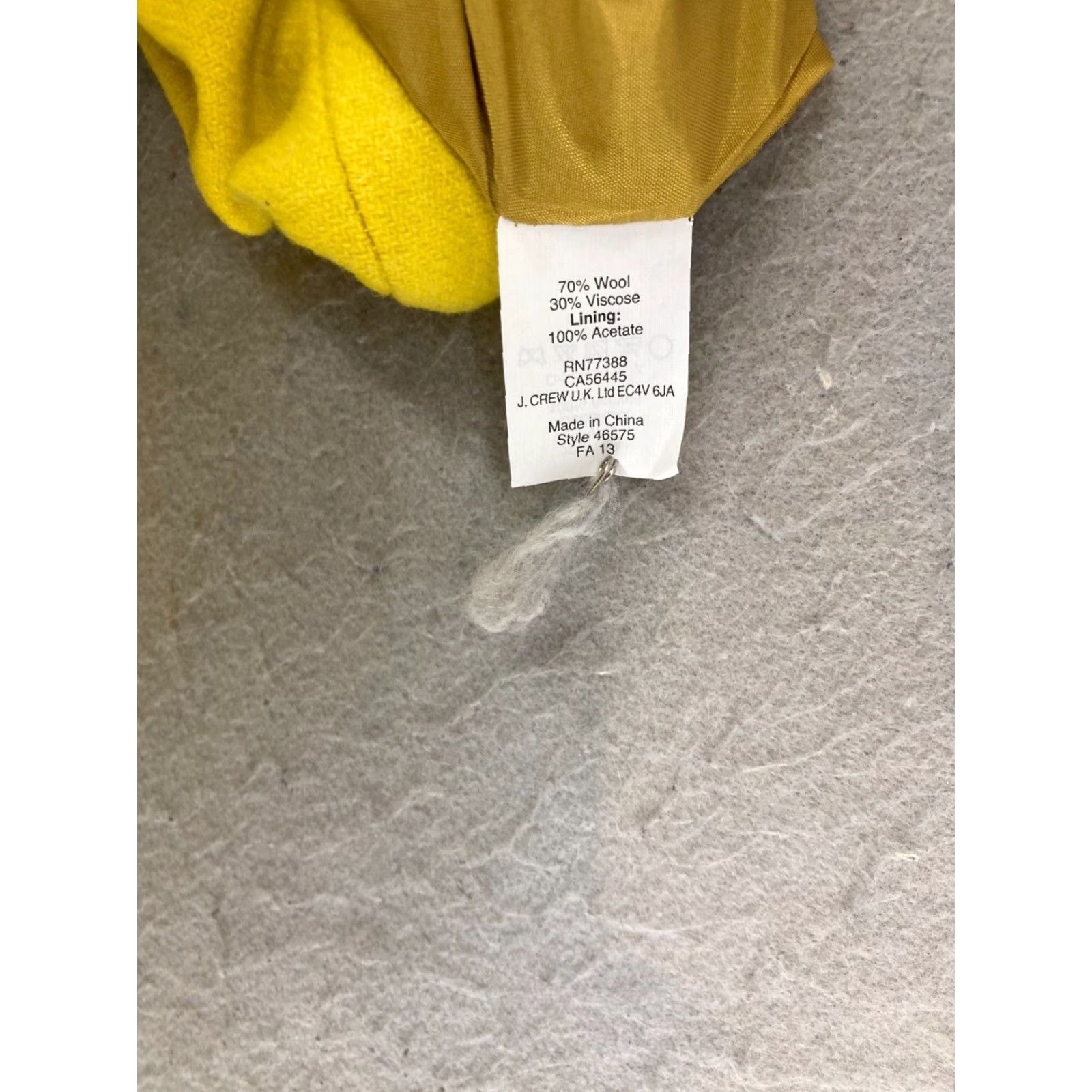 J.Crew J.CREW Women's Pencil Skirt 0 Yellow Knee Length Solid Wool Blend Business Casual Size 25" / US 0 / IT 36 - 7 Thumbnail