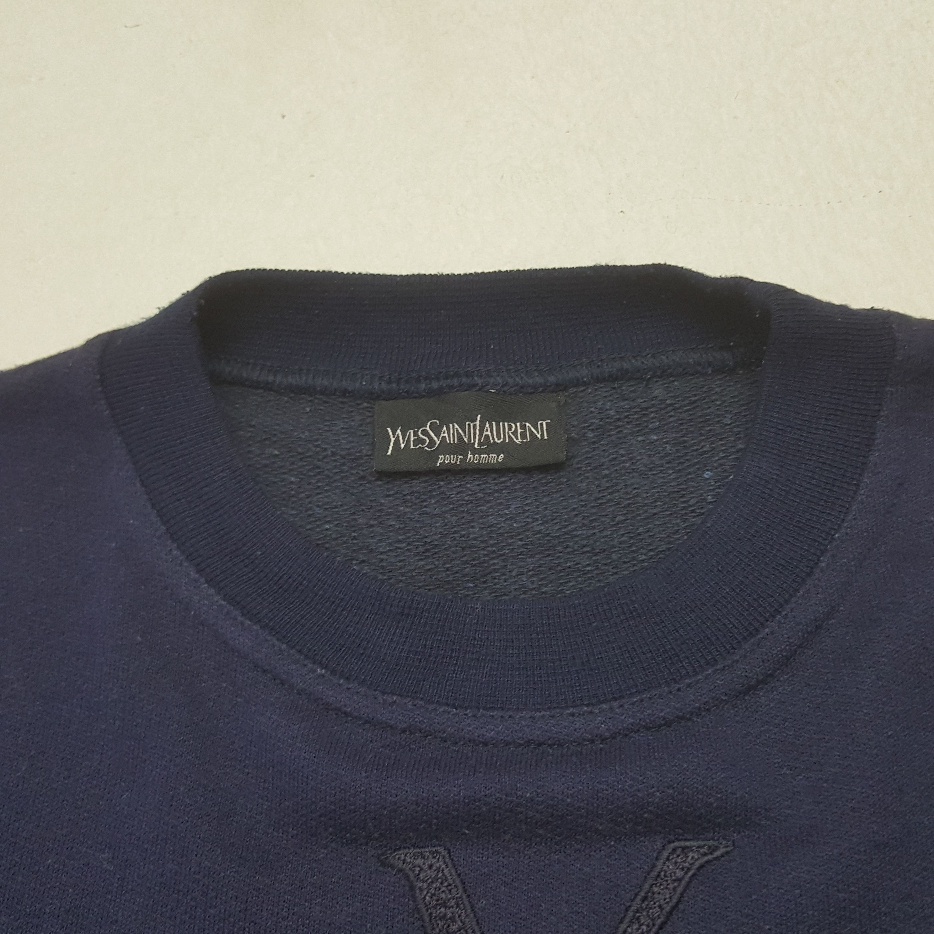 Yves Saint Laurent Vintage Yves Saint Laurent Embroidery Logo Sweatshirt Size US M / EU 48-50 / 2 - 4 Thumbnail