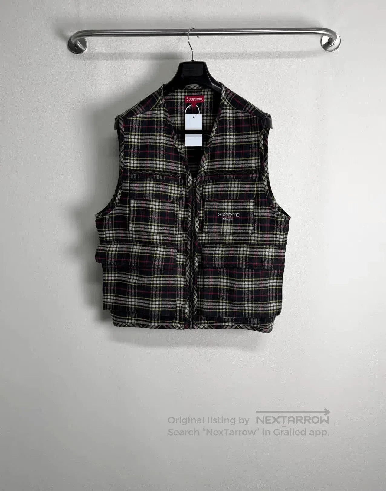 Supreme Reversible Shadow Plaid Vest | Grailed