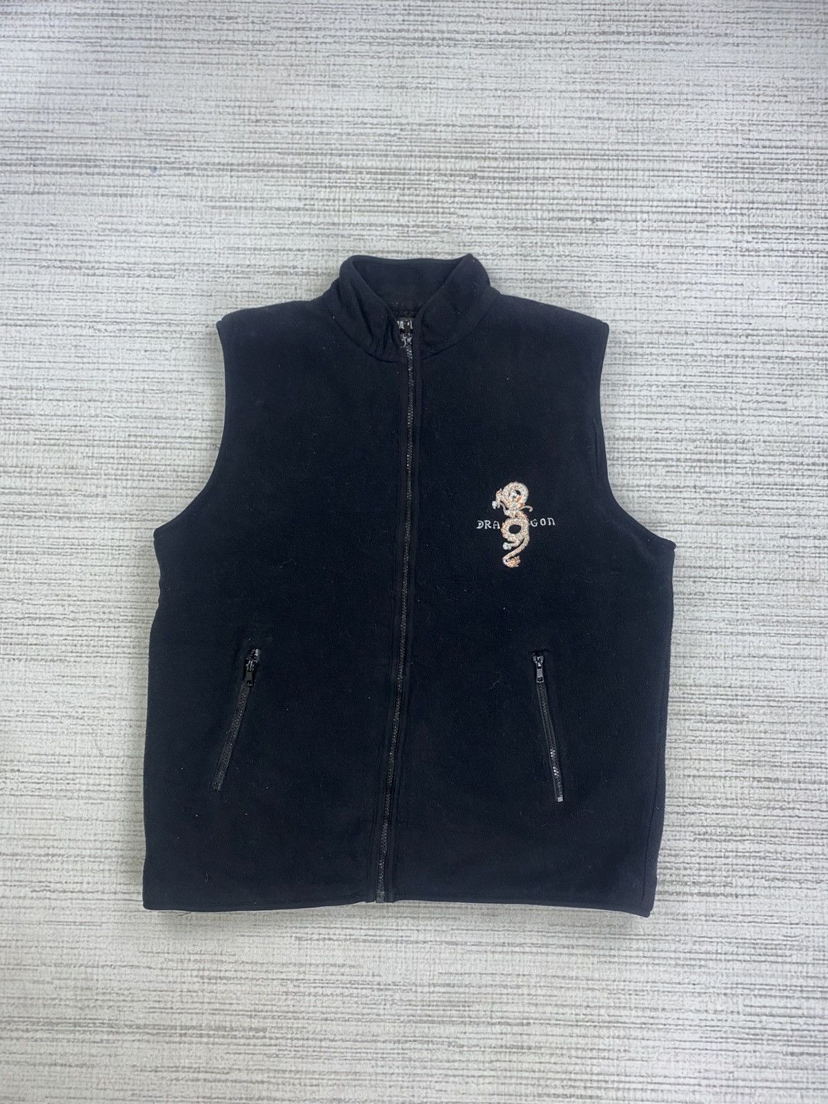 Dragonfly × Japanese Brand × Vintage Vintage Dragon Embroidery Big logo Sherpa Vest Size US M / EU 48-50 / 2 - 2 Thumbnail