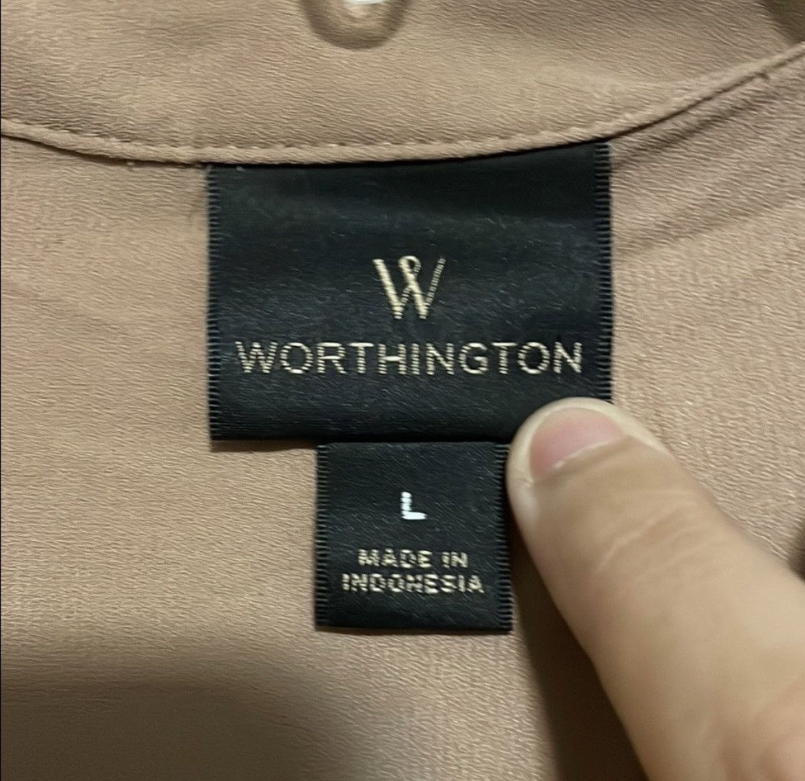 Worthington Worthington Brown Button Up Shirt Size L / US 10 / IT 46 - 2 Thumbnail