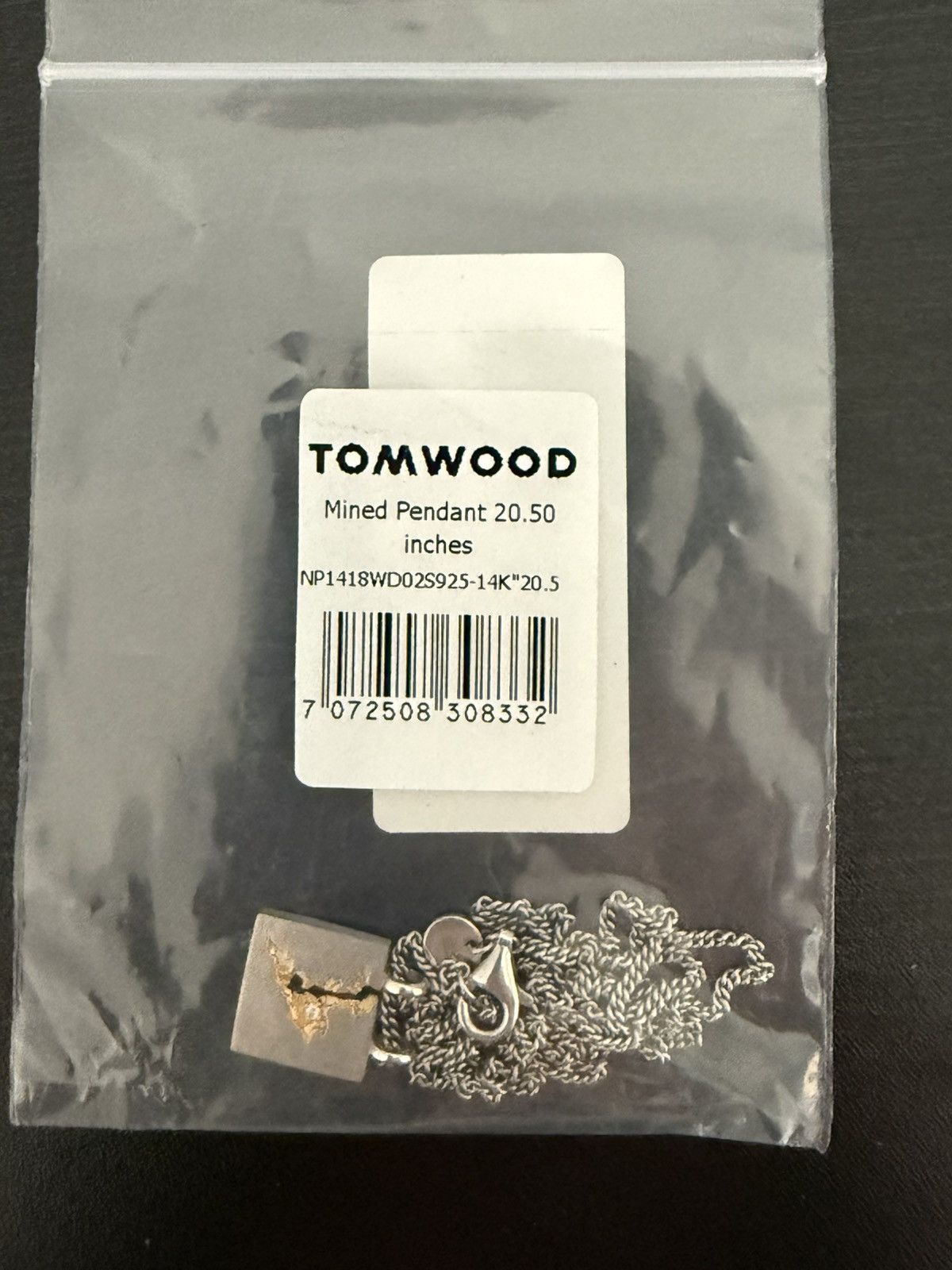 Tom Wood Necklace with mined cube diamond & 18kt gold pendant Size ONE SIZE - 6 Thumbnail