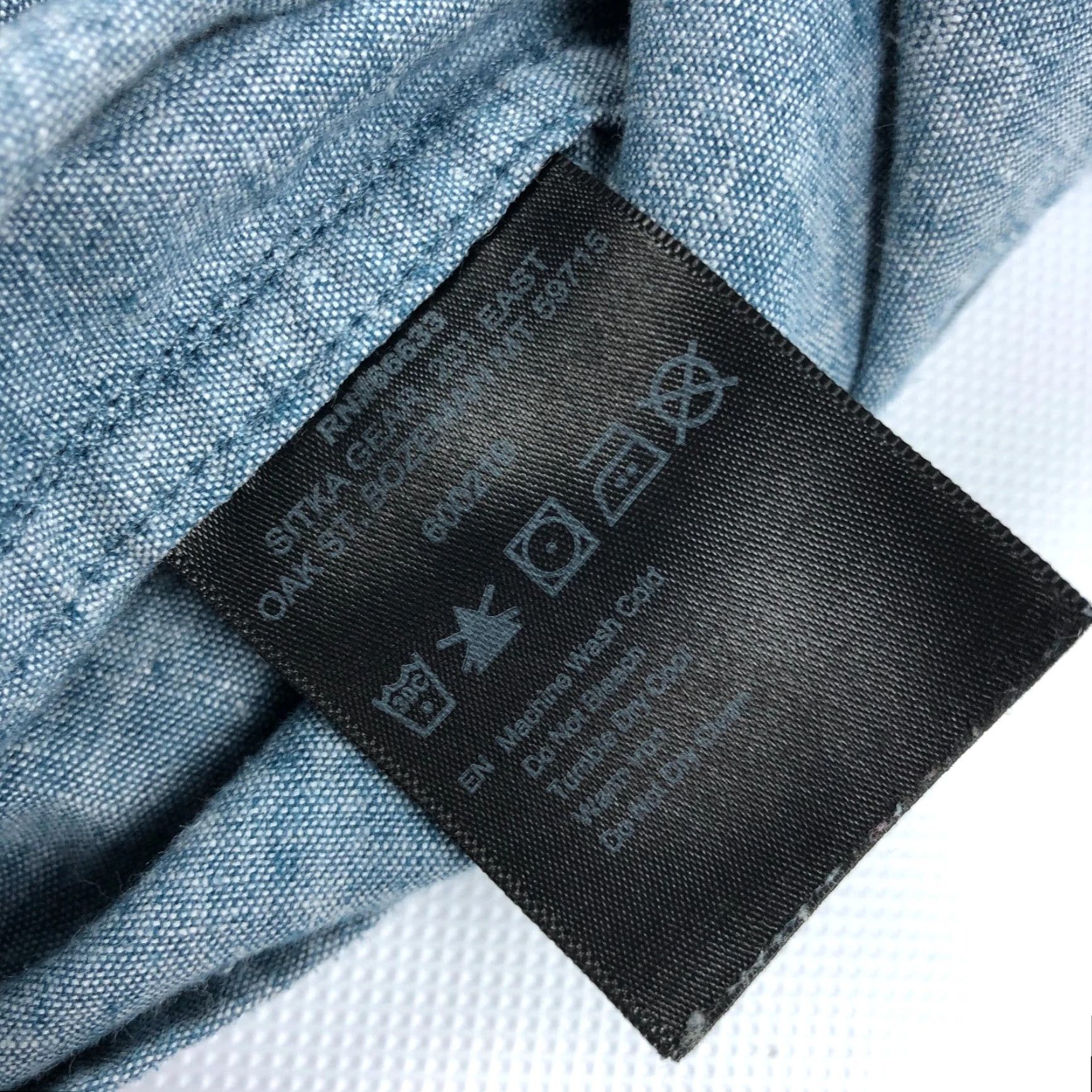 SITKA SITKA Shirt Short Sleeve Button Up Mens S Blue Heather Casual Travel Modern Outdoor 21" Chest Size US S / EU 44-46 / 1 - 7 Thumbnail
