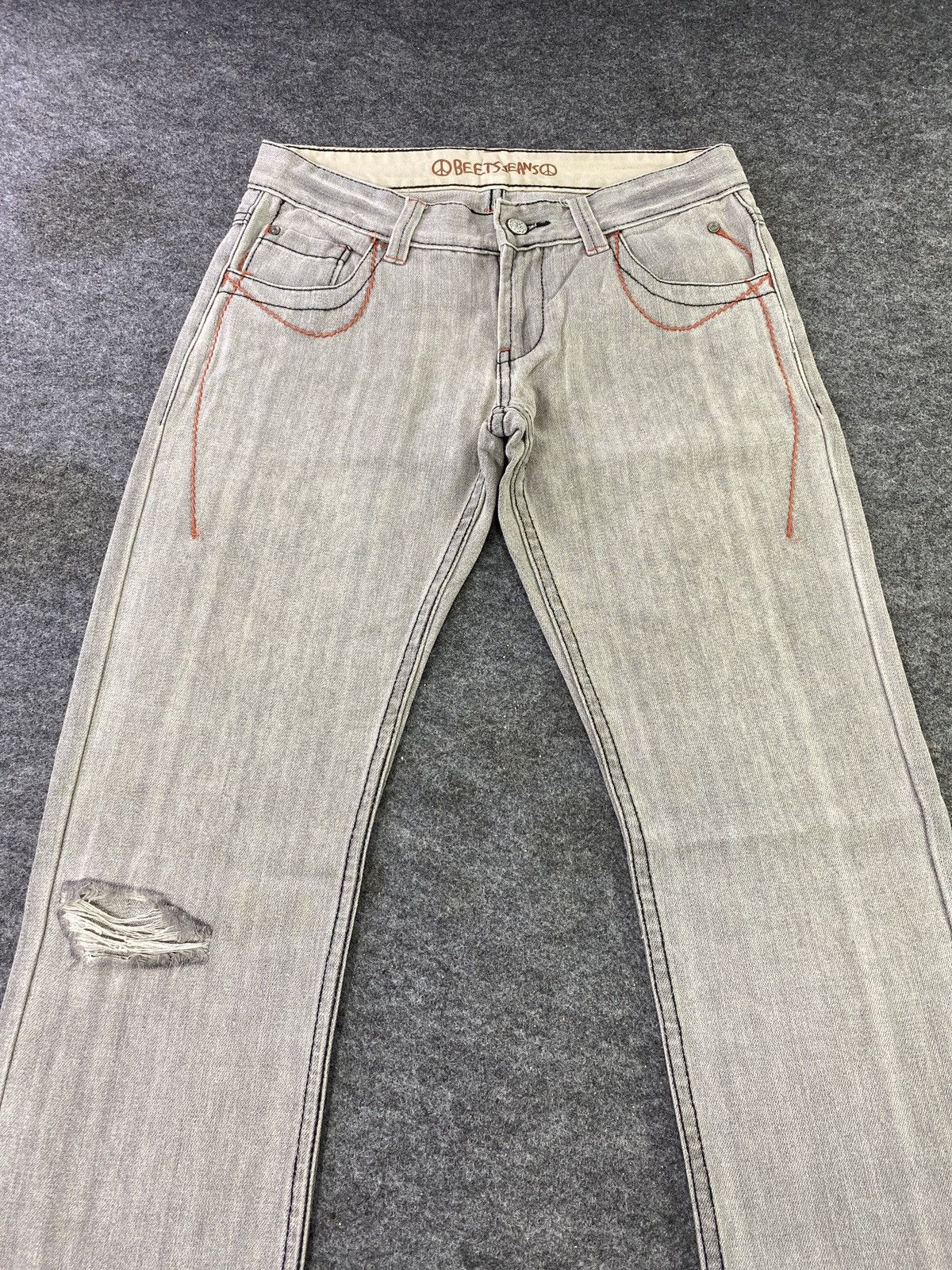 Japanese Brand Japanese Brand Beets Slim straight Distressed Jeans-J861 Size 30" / US 8 / IT 44 - 2 Thumbnail