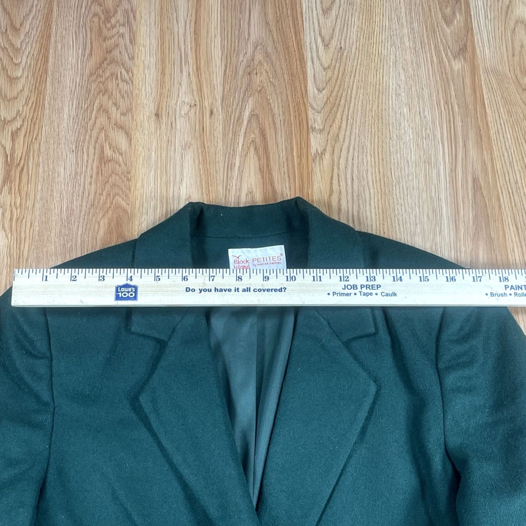 Vintage VINTAGE Block Island Blazer Jacket Womens 8 Green Wool Lined Business Wear Regular Long Sleeve Button - 100% Wool - Dry Clean Only - Womens Size M / US 6-8 / IT 42-44 - 7 Thumbnail