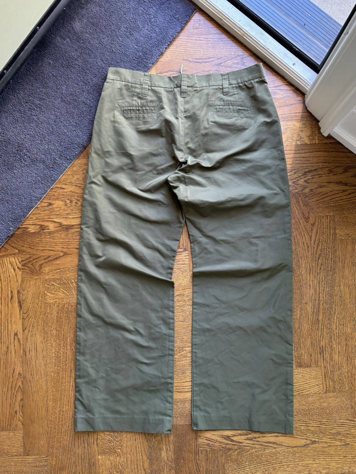 Jil Sander × Vintage Jil Sander Silk Pants Vintage Trousers Army Green Prada Y2K Size 35" - 13 Thumbnail
