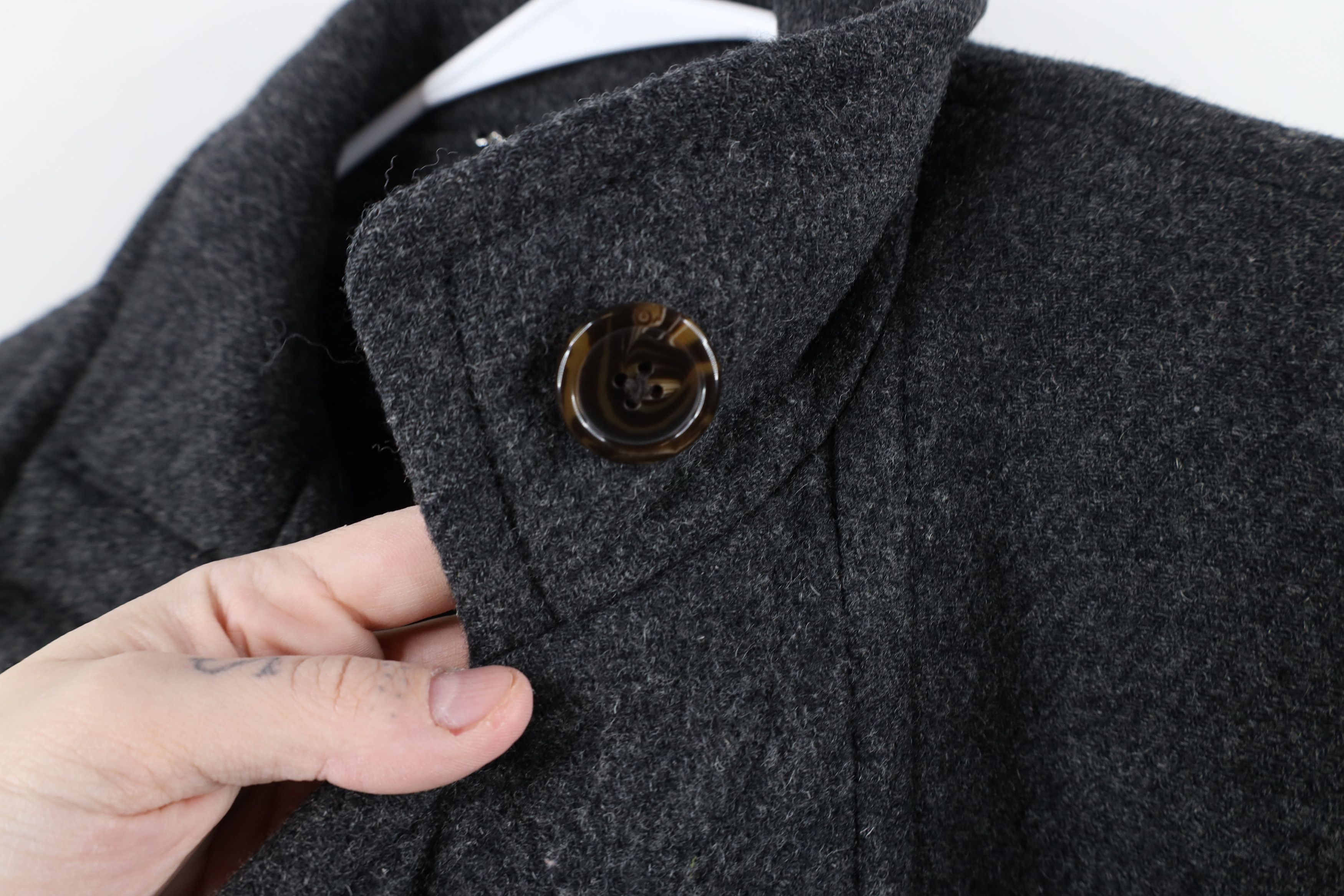 Banana Republic × Vintage Banana Republic Wool Blend Button Full Zip Jacket Gray Size M / US 6-8 / IT 42-44 - 9 Thumbnail