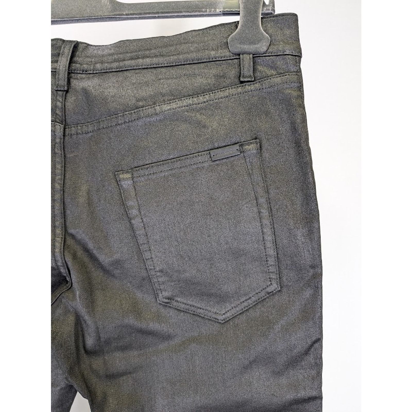 Saint Laurent Paris o1rshd1 Skinny 5 Pocket Low Nightrider Jeans in Black Size US 28 / EU 44 - 15 Thumbnail