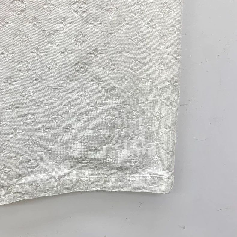 Louis Vuitton Louis Vuitton 25 white logo jacquard full-print cotton hal Size XXS / US 00 / IT 34 - 4 Thumbnail