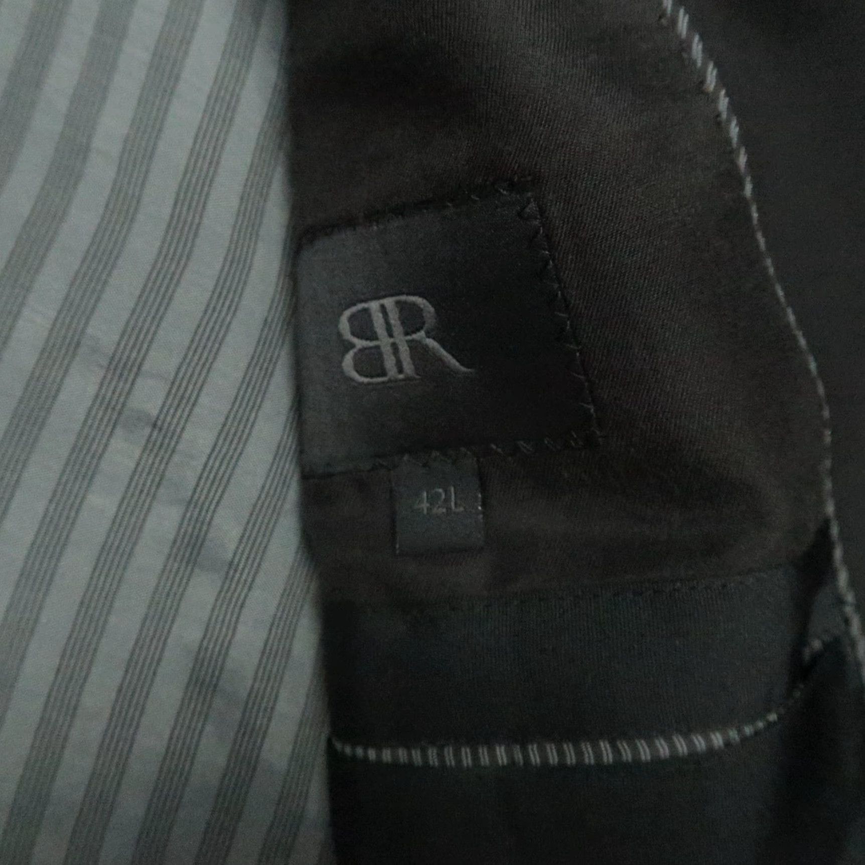 Banana Republic Banana Republic Blazer Mens Black 42L Wool Single-Breasted 2 Piece Notch Lapel Jacket Coat Dress Smart Casual Wedding 42 Mens Regular Wool Blazer Size 42R - 4 Thumbnail