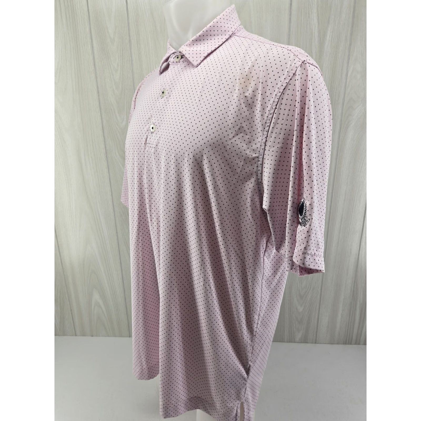 Footjoy FootJoy Polo Shirt Mens L Pink Black Polka Dot Burnin g Tree Club Polo Shirt Mens L Pink Black Polka Dot Burnin g Tree Club Size US L / EU 52-54 / 3 - 3 Thumbnail